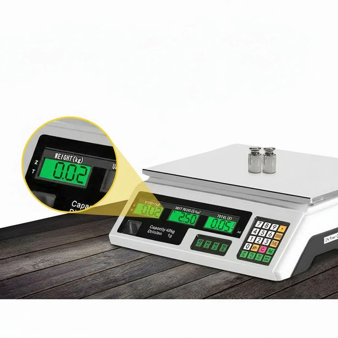 4 Emajin Scales Digital Kitchen 40KG Weighing Scales Platform Scales LCD - White, 4 of 6
