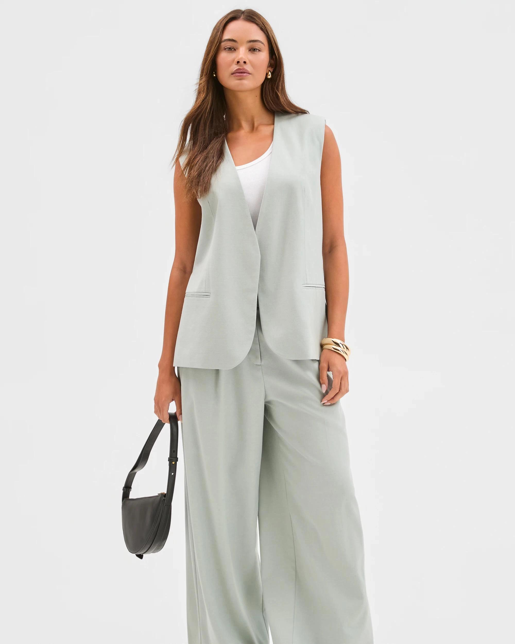 2 Lily Loves Oversized Vest SKY GREY, 2 of 7