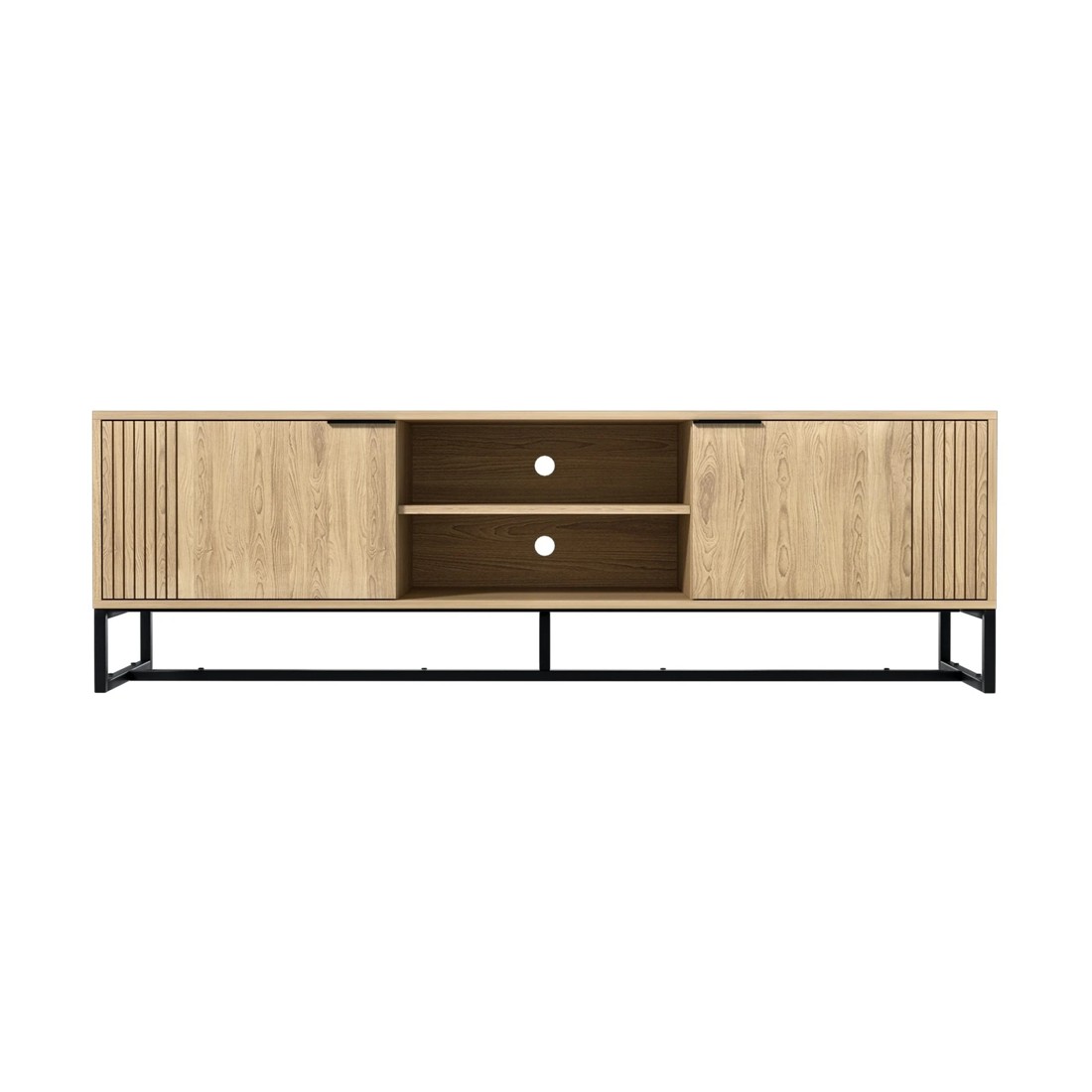 6 Oikiture Entertainment Unit Tv Cabinet 160cm
 - Natural, 6 of 10