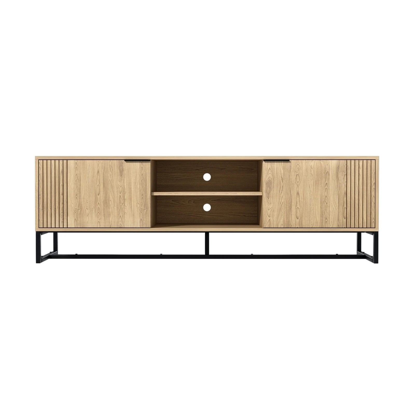 5 Oikiture Entertainment Unit Tv Cabinet 160cm
 - Natural, 5 of 9