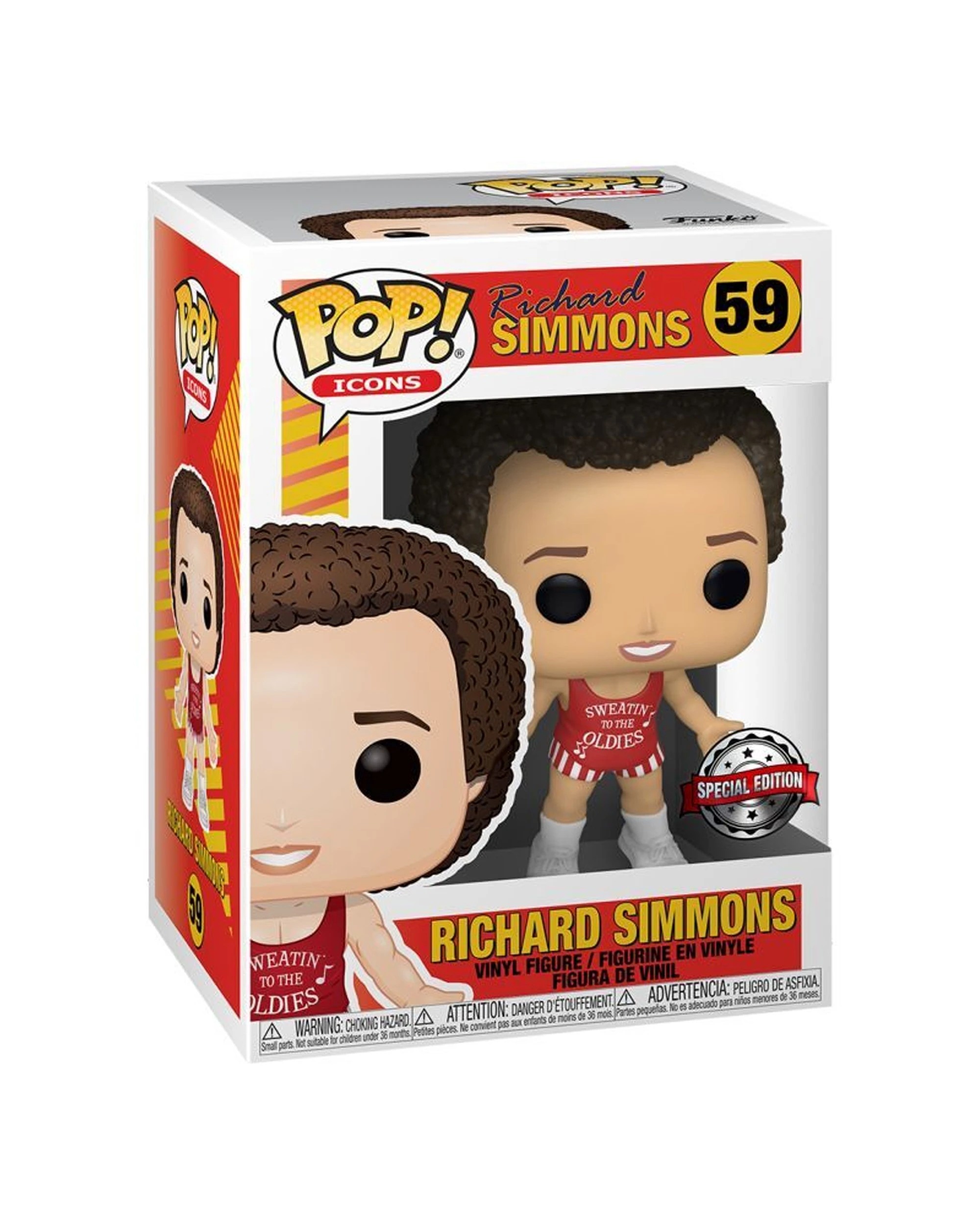 2 Pop Vinyl Figurine Icons Richard Simmons 10cm Vinyl Collectible Figure - Red, 2 of 3