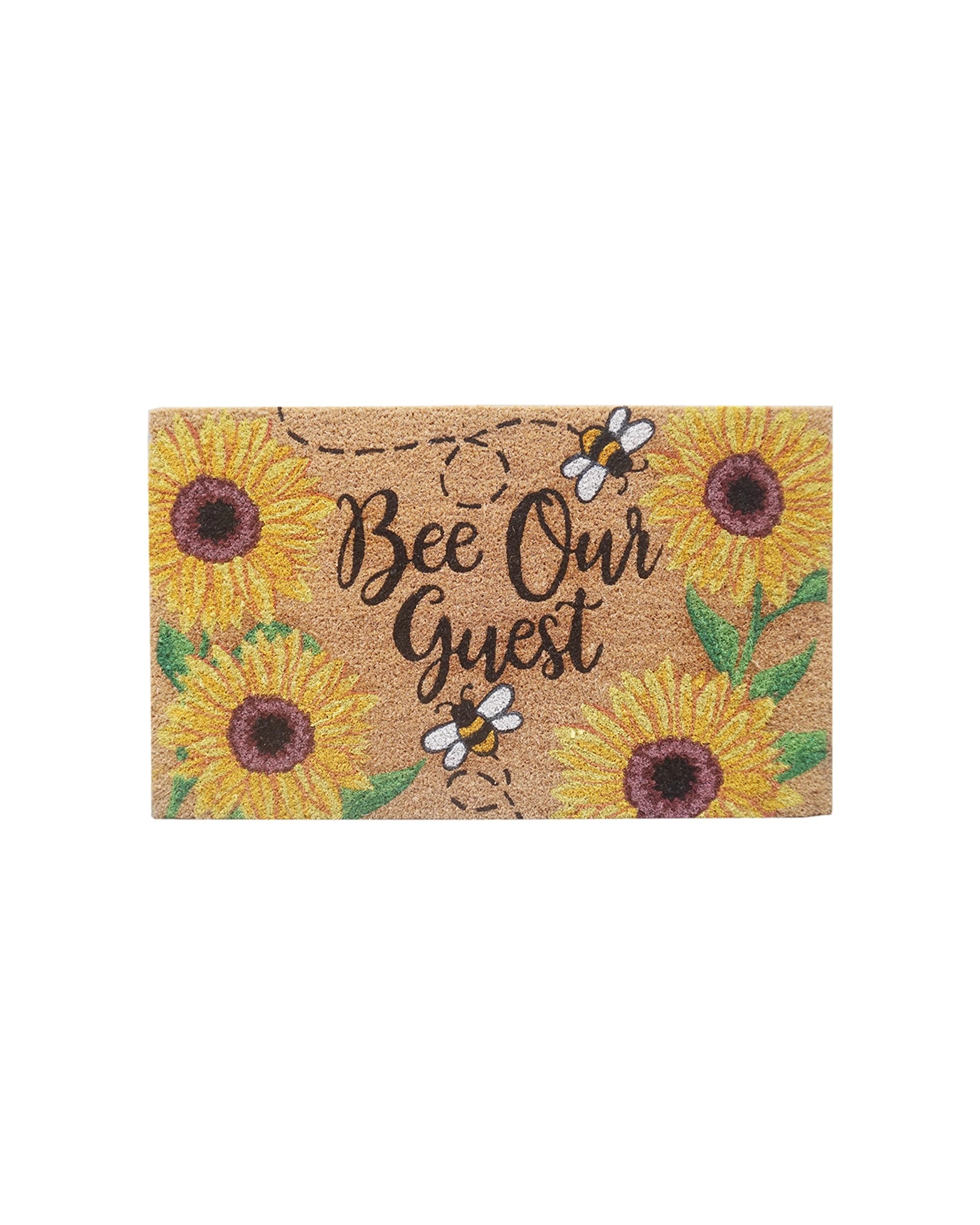 1 Solemate PVC Be Our Guest 45x75cm Outdoor Doormat PVC Backed Coconut Coir - Multi, 1 of 7