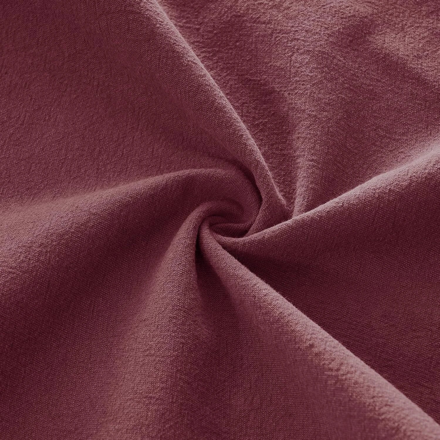 4 Gioia Casa 2-Pack Linen-Cotton Blend Cushion Covers 45x45cm - Burgundy, 4 of 4
