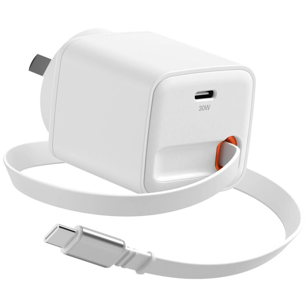 1 Cygnett PowerPlus Retractable USB-C Wall Charger 30w, 1 of 6