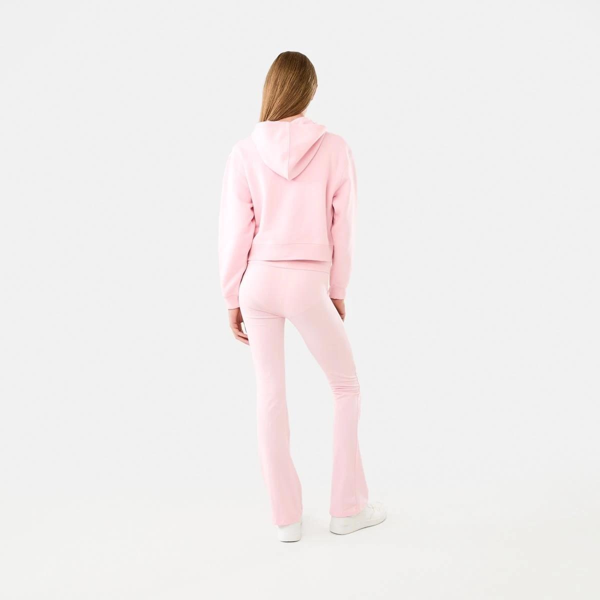 8 Cropped Zip Through Hoodie Pearl Pink, 8 of 10