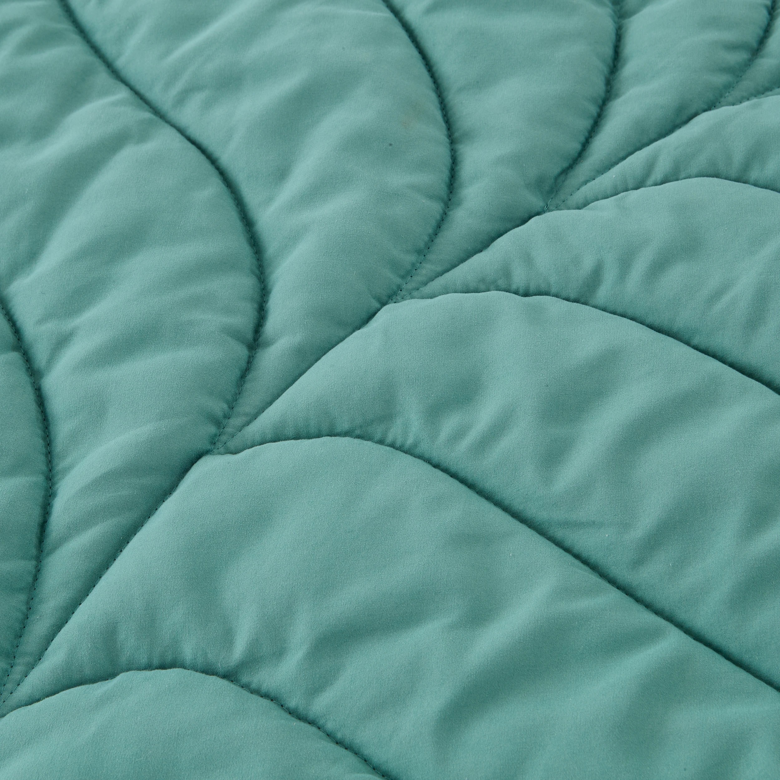 4 Quilted Leaf Play and Floor Mat - Green, 4 of 7