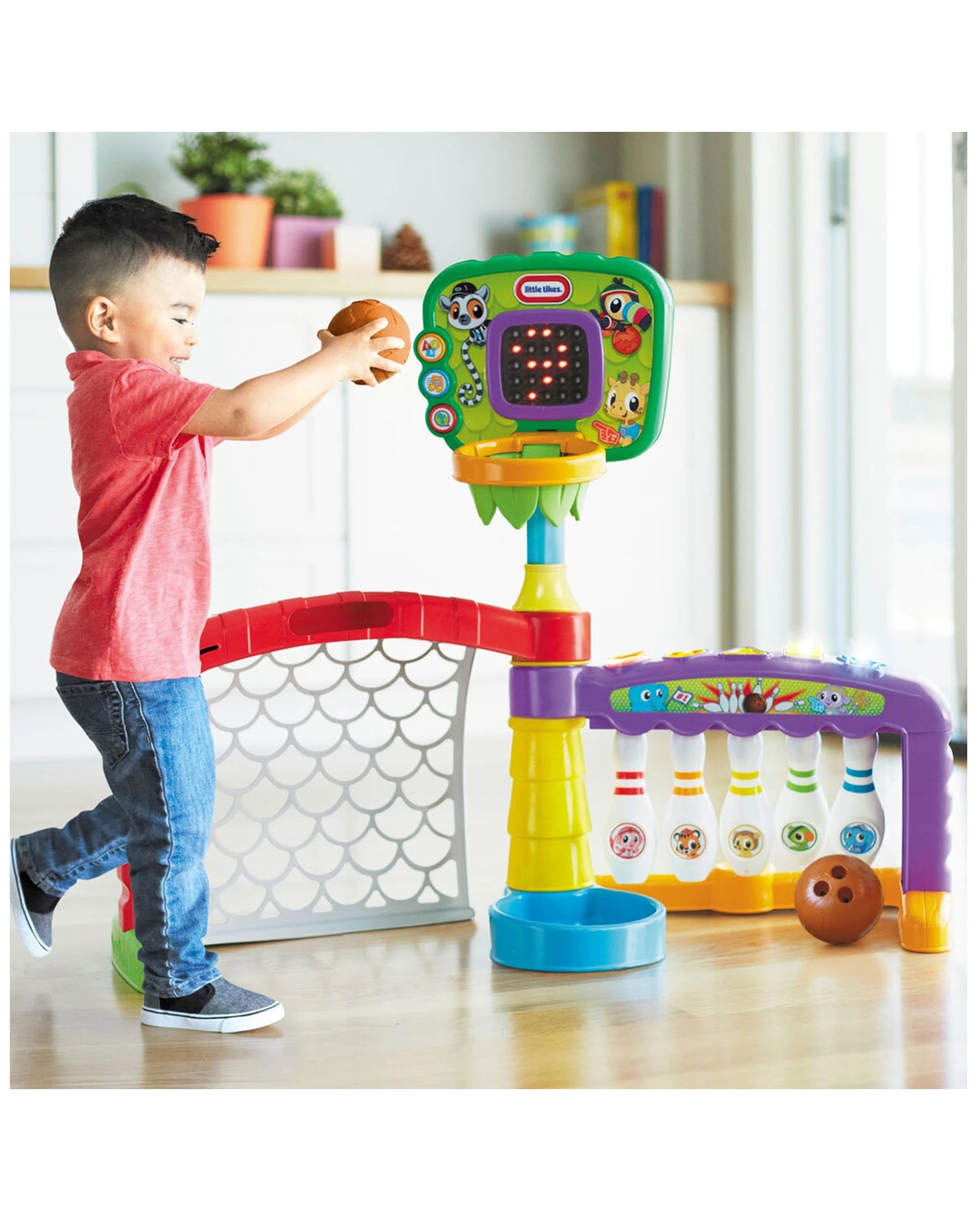 6 Little Tikes 3-in-1 Sports Zone Basketball Bowling Soccer Toddler Toy - Ages 1-3 - Multi, 6 of 9