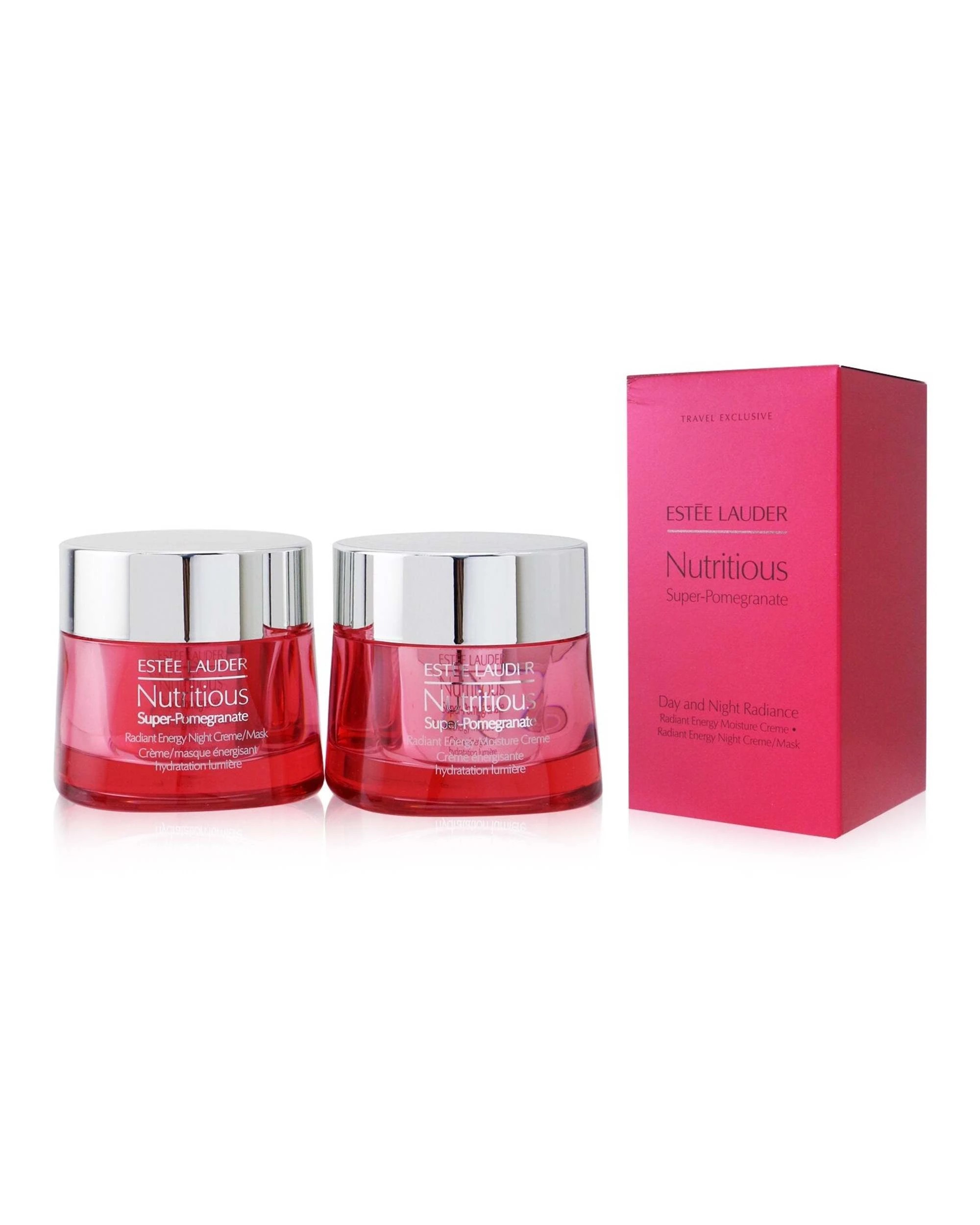 2 Estee Lauder Nutritious Super-Pomegranate Day & Night Radiance Set: Moisture Creme 50ml+ Night Creme/Mask 50ml 2pcs, 2 of 3