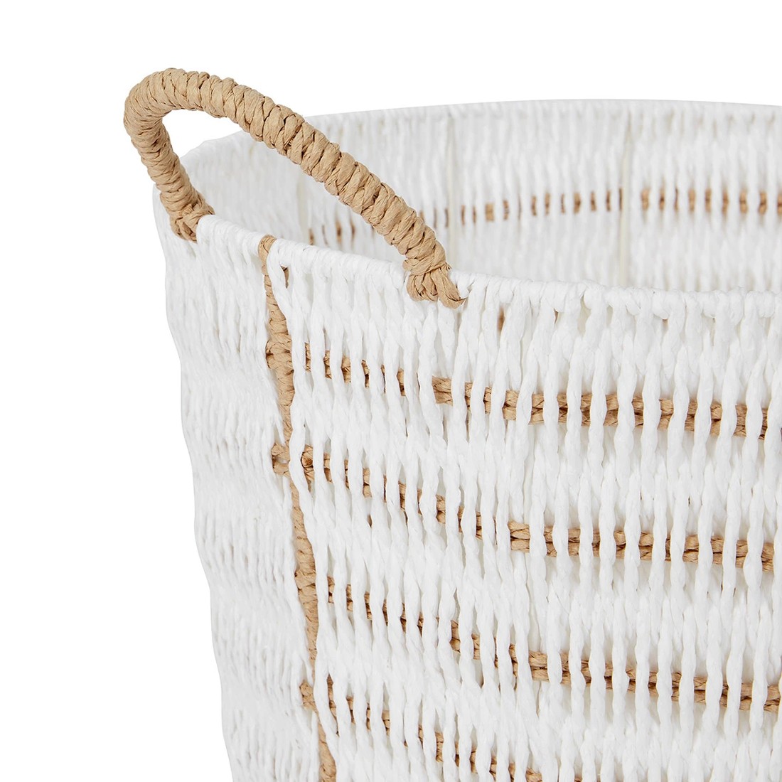 6 Round Paper Rope Round Basket - White, 6 of 7