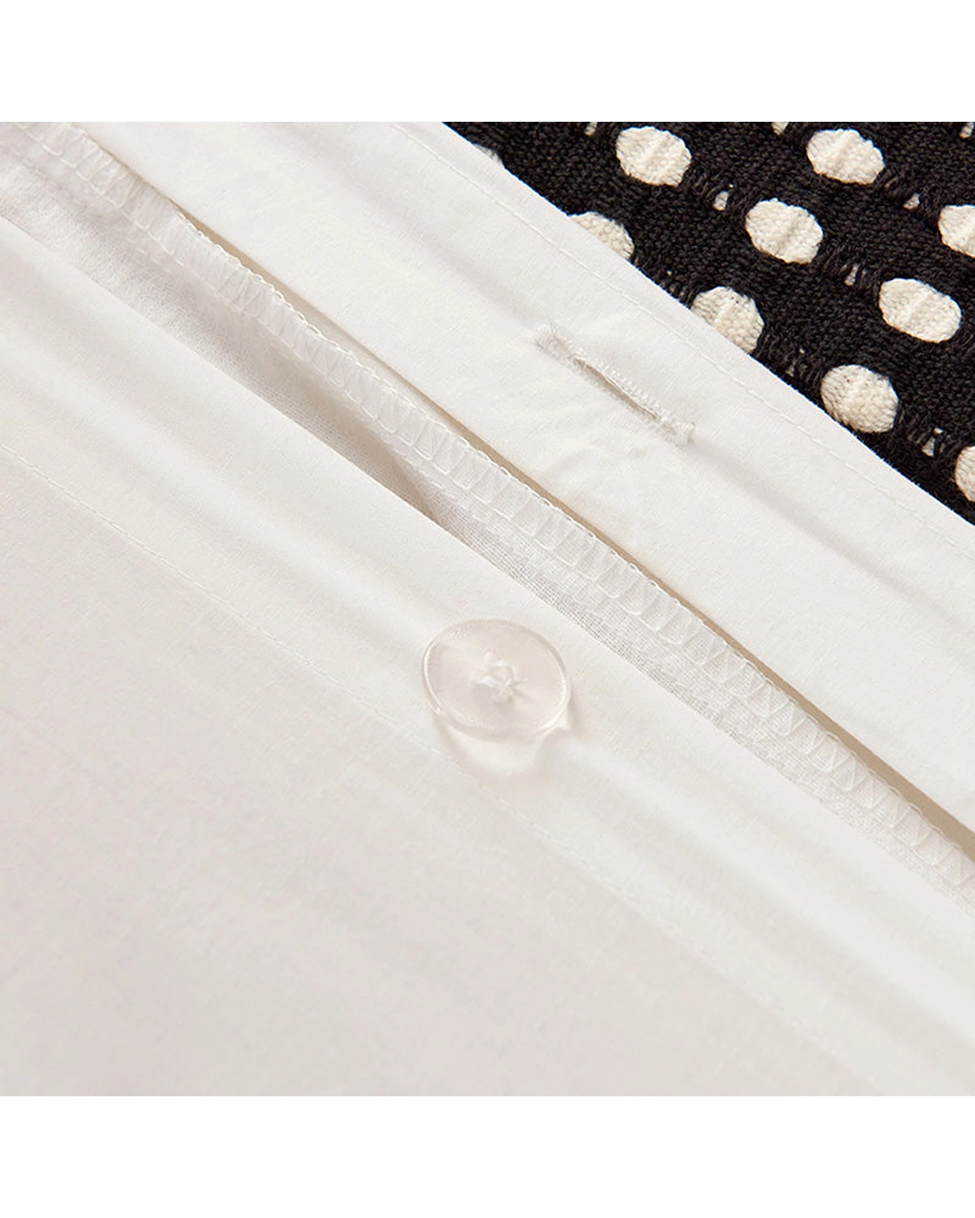 5 Cotton More 100% Cotton Tufted Pattern Quilt Doona Cover Set Double - White, 5 of 7