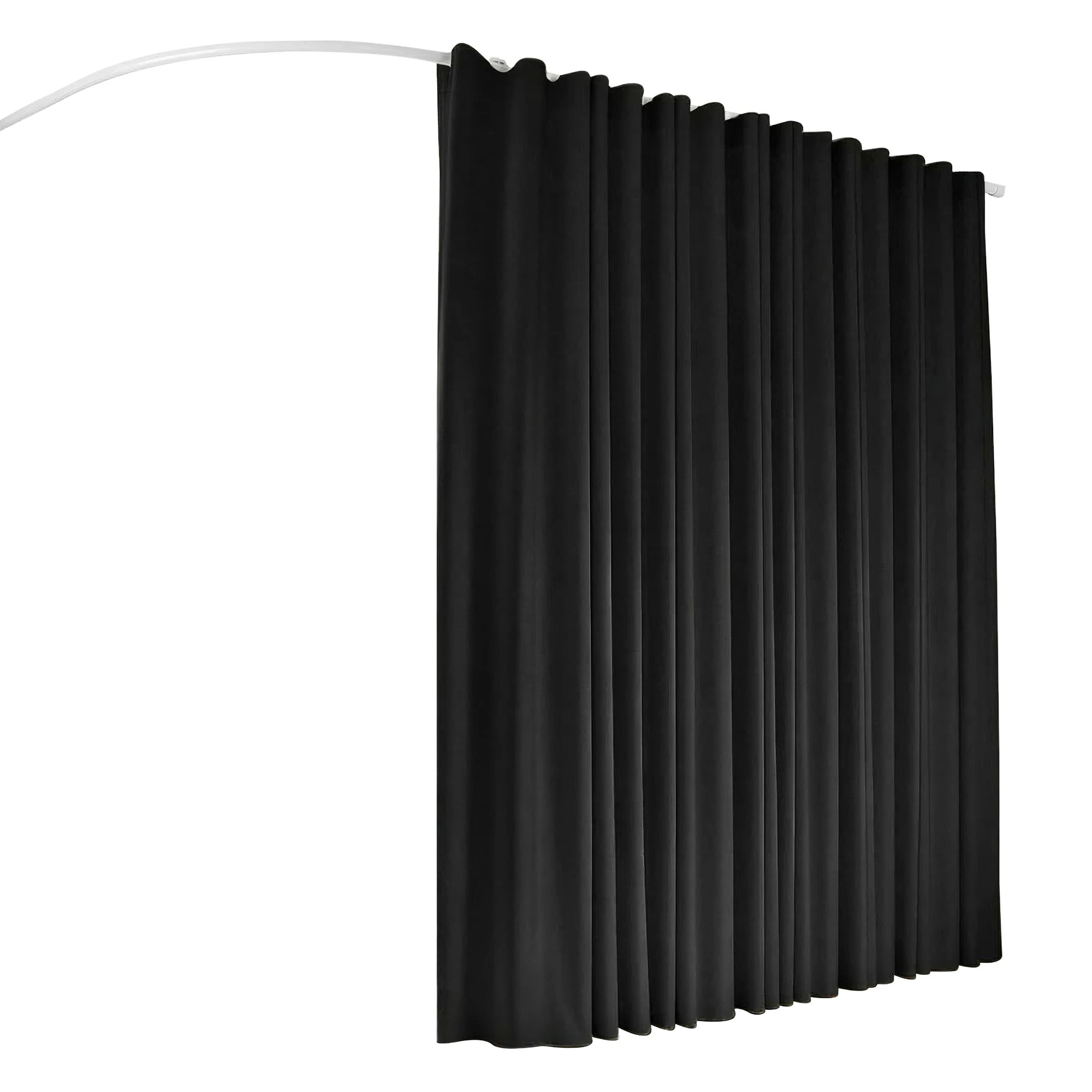 3 Artiss Room Divider Curtain Ceiling Mounted Track Sets Flexible - Black, 3 of 3