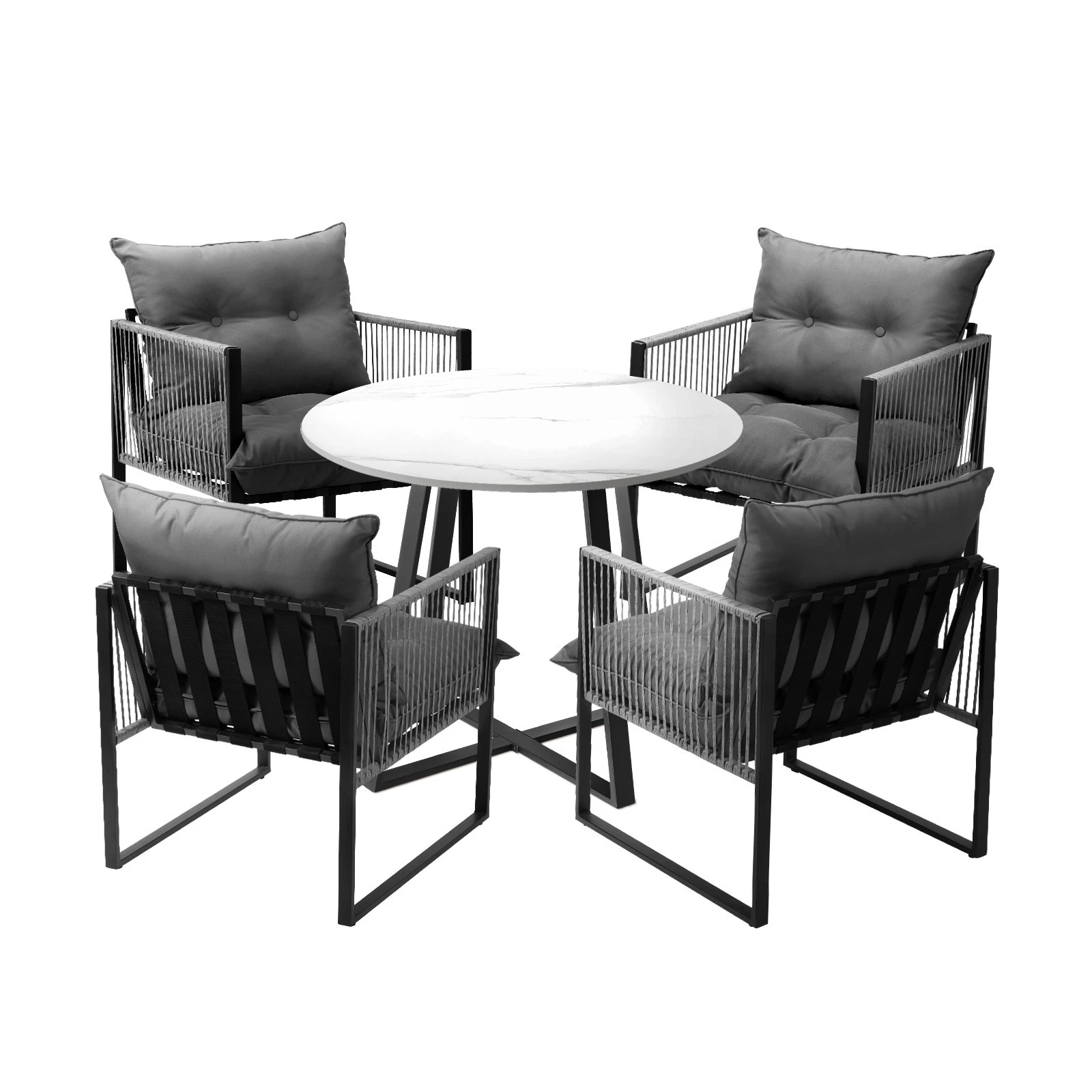 1 Livsip 5pcs Outdoor Dining Setting Patio Furniture Bistro Table Chairs Lounge
 - Multi, 1 of 10