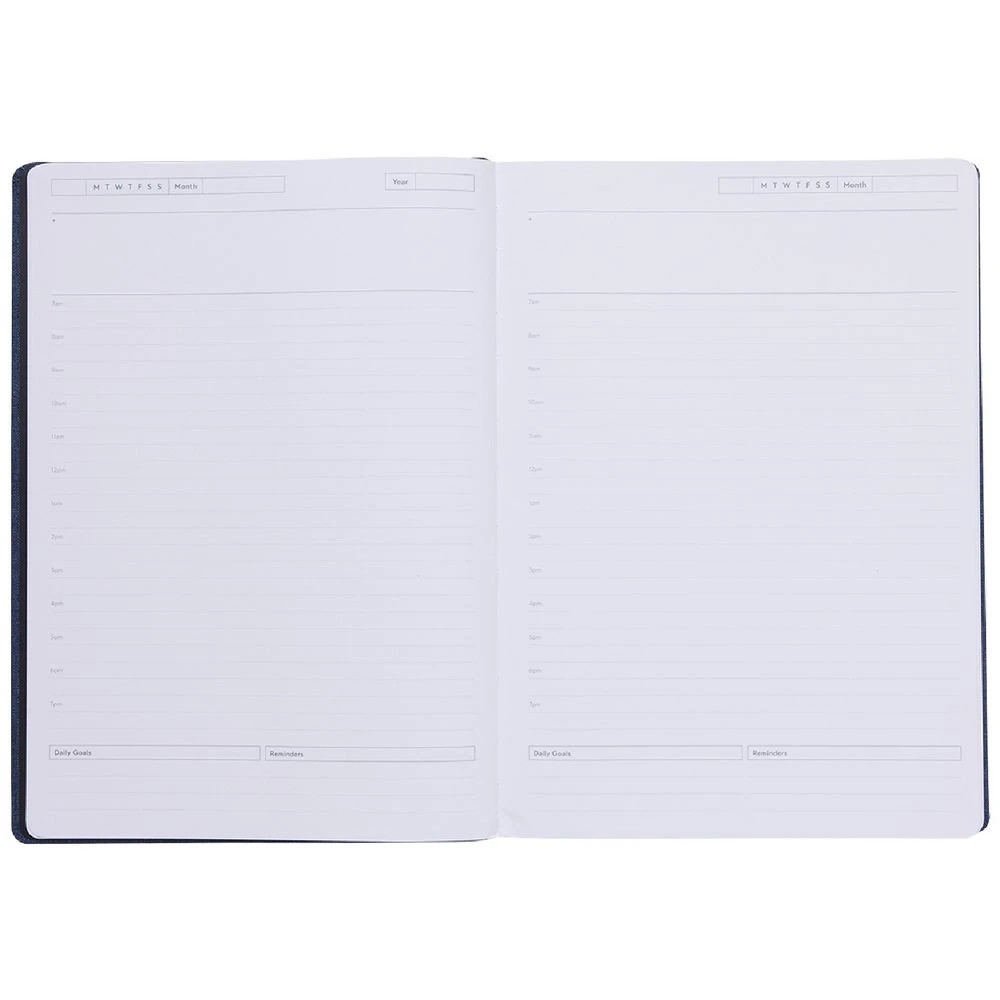 4 Otto A4 Recycled Day to Page Undated Diary Navy, 4 of 6