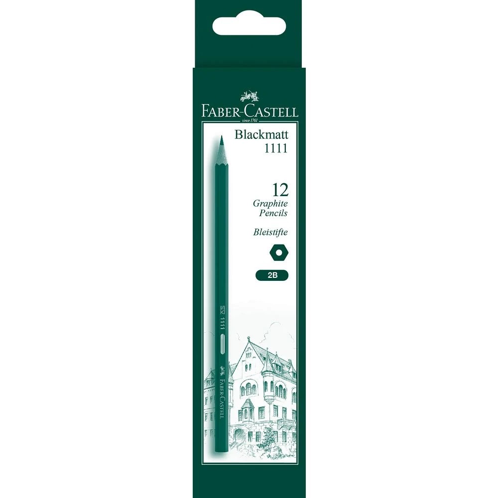 1 Faber-Castell 1111 Graphite Pencils 2B 12 Pack, 1 of 6