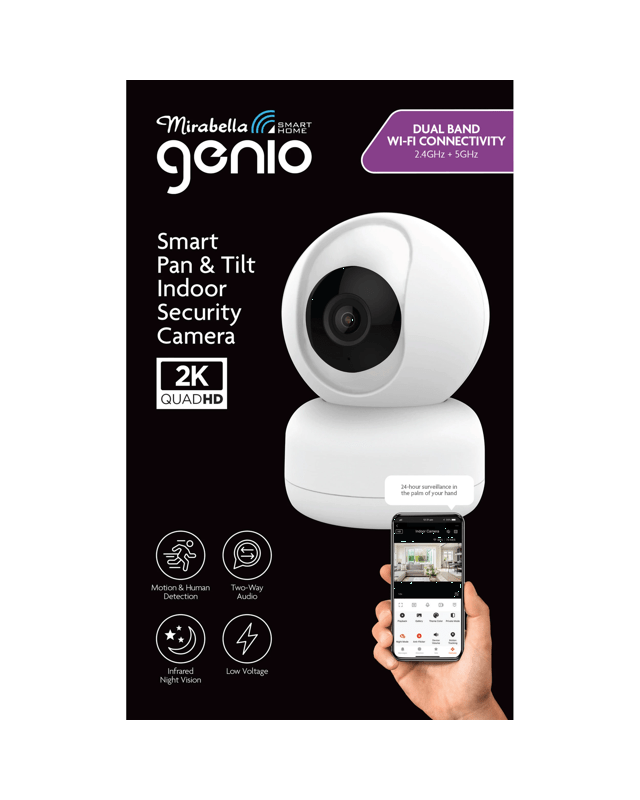 Mirabella Genio Smart Pan & Tilt Indoor Security Ca