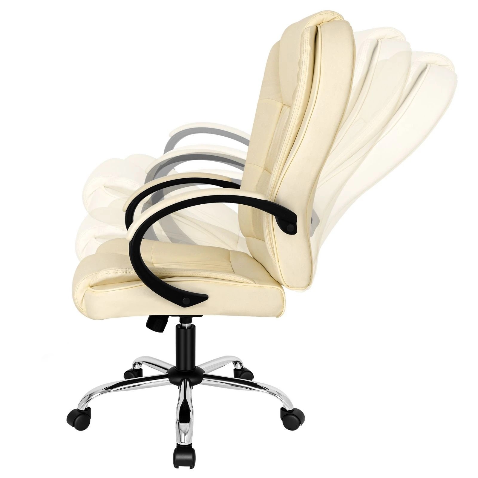 7 Alfordson Office Chair Executive Gaming Computer Racer PU Leather Seat - Beige, 7 of 10