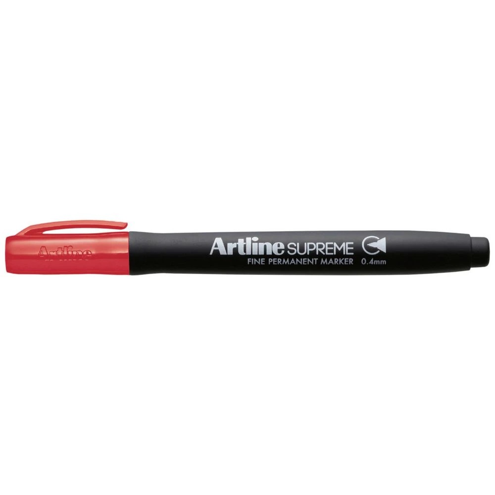 1 Artline Supreme Permanent Marker 0.4mm Red, 1 of 1