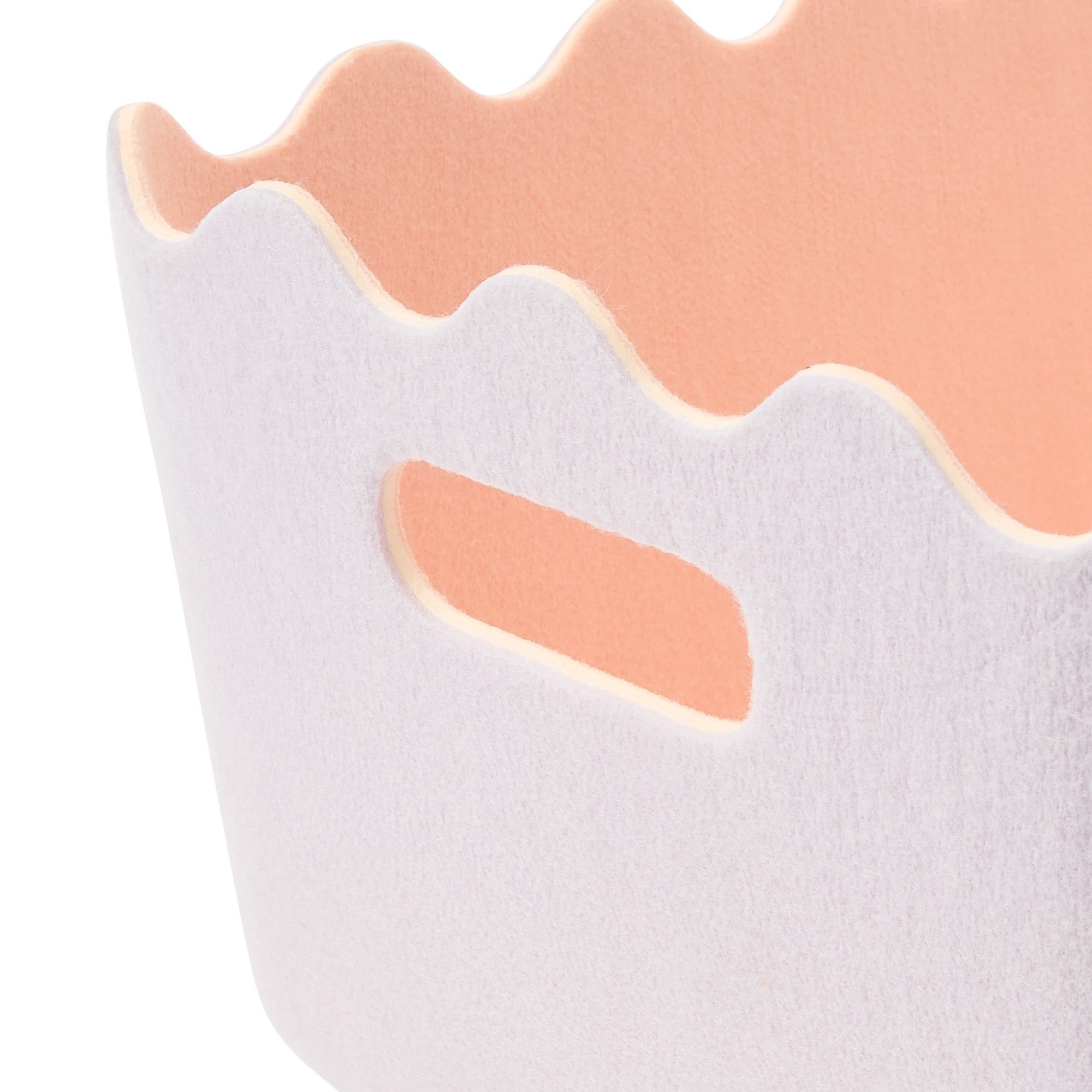 6 Two Tone Wave Felt Basket - Lilac, 6 of 8