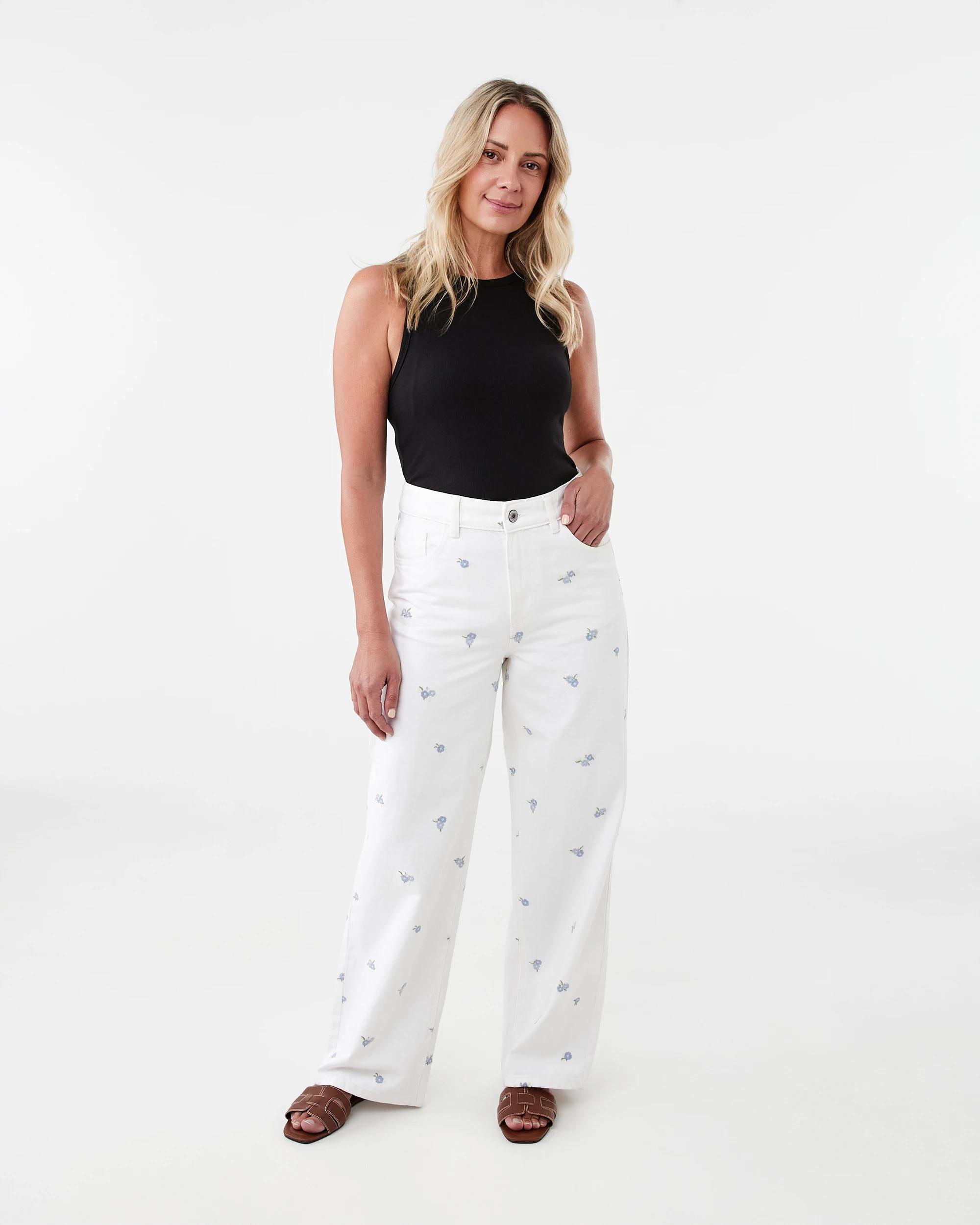 2 Embroidered Jeans Ditsy Emb, 2 of 9