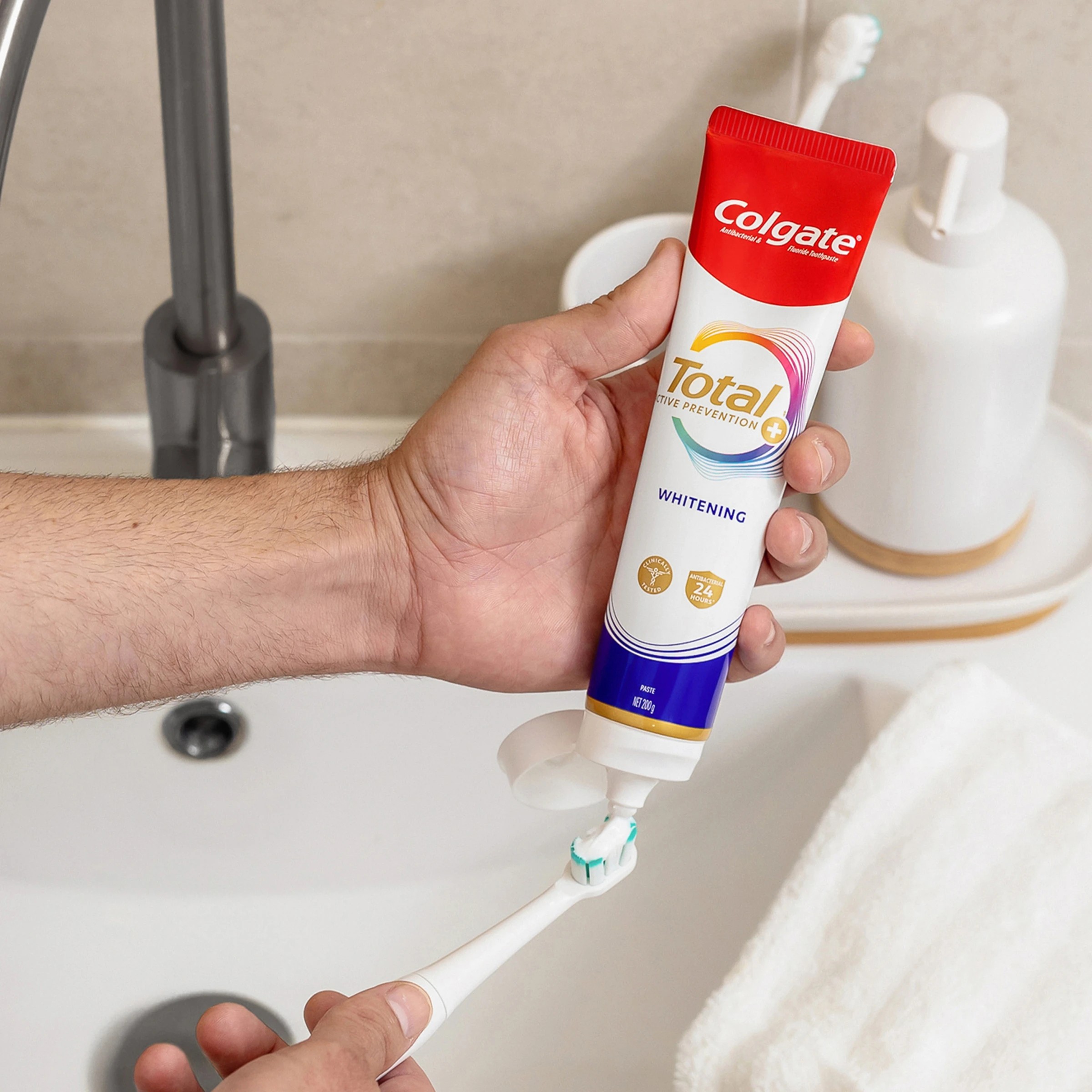 3 Colgate Total Active Prevention Whitening Antibacterial Fluoride Toothpaste, 3 of 10