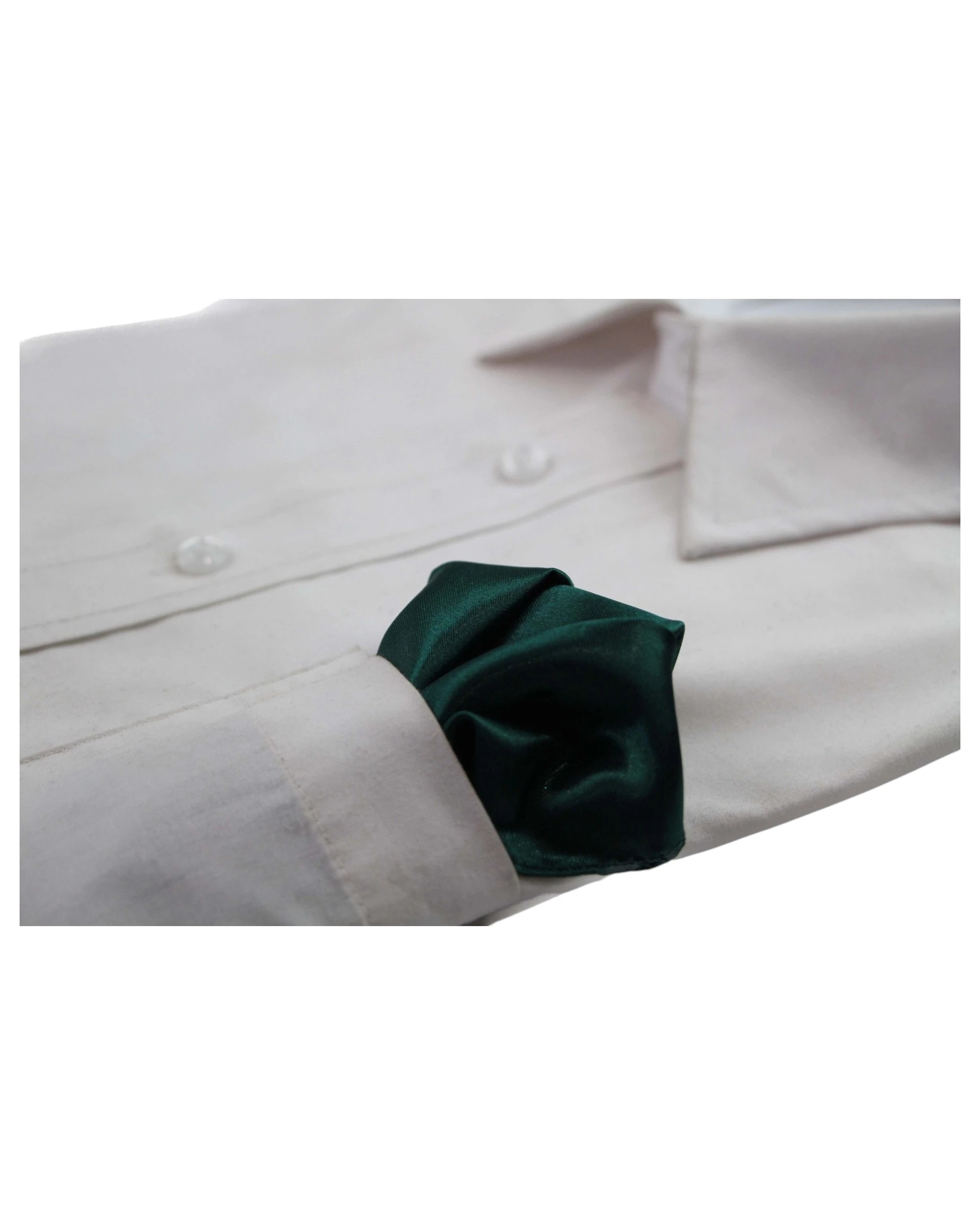3 Zasel Mens Pocket Square - Green, 3 of 3