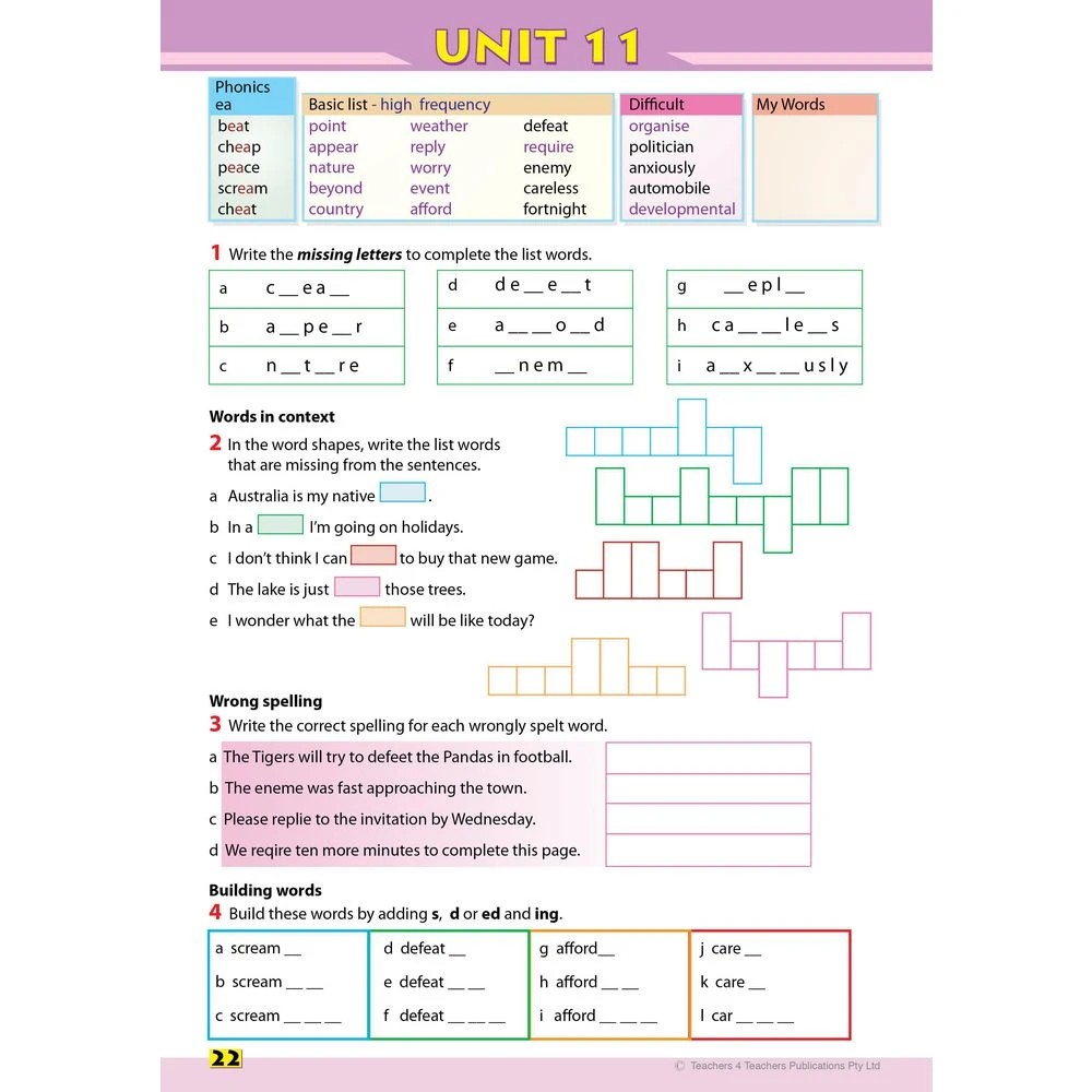 3 Spelling Conventions Book 4, 3 of 4