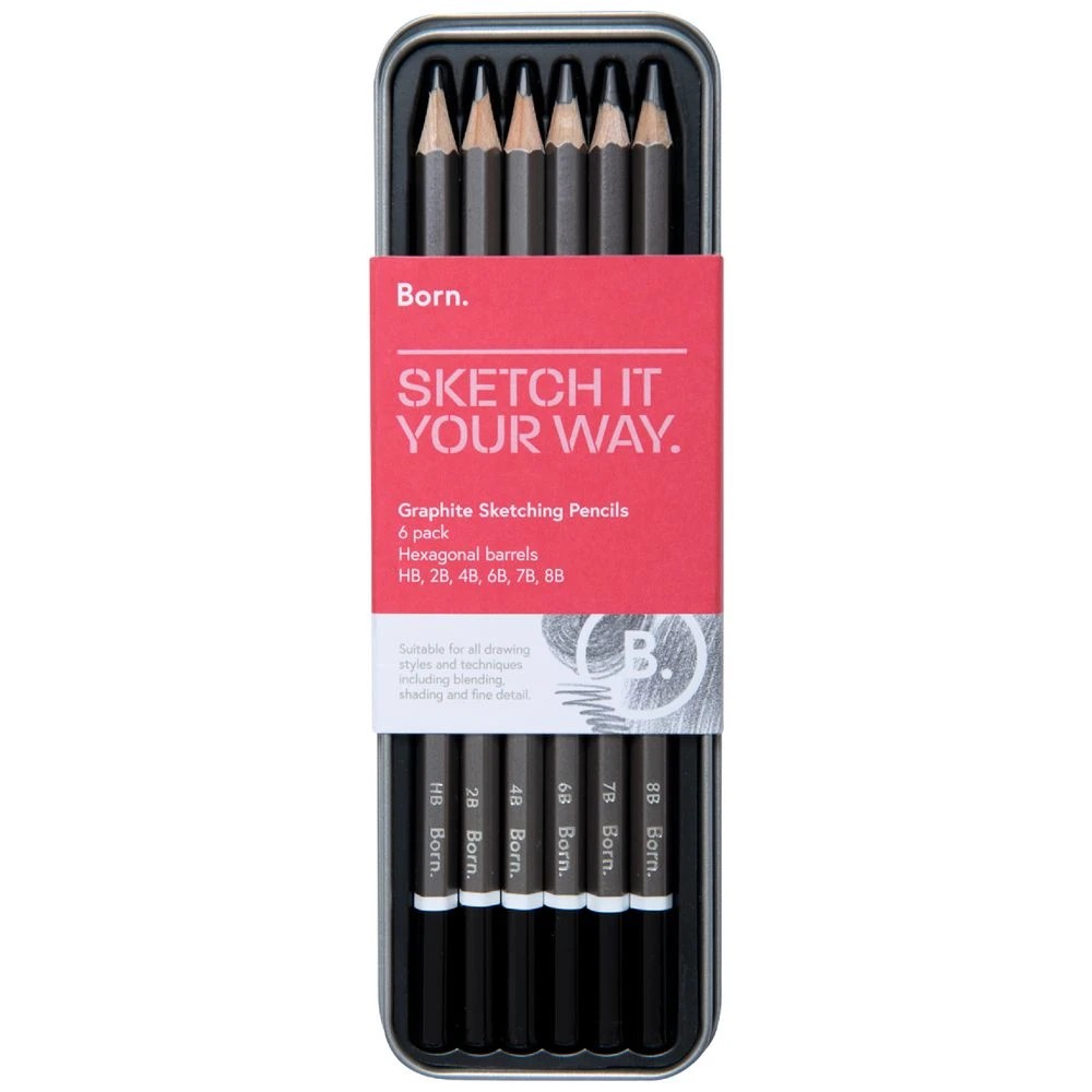 1 Born Sketch Graphite Set 6 Piece, 1 of 5