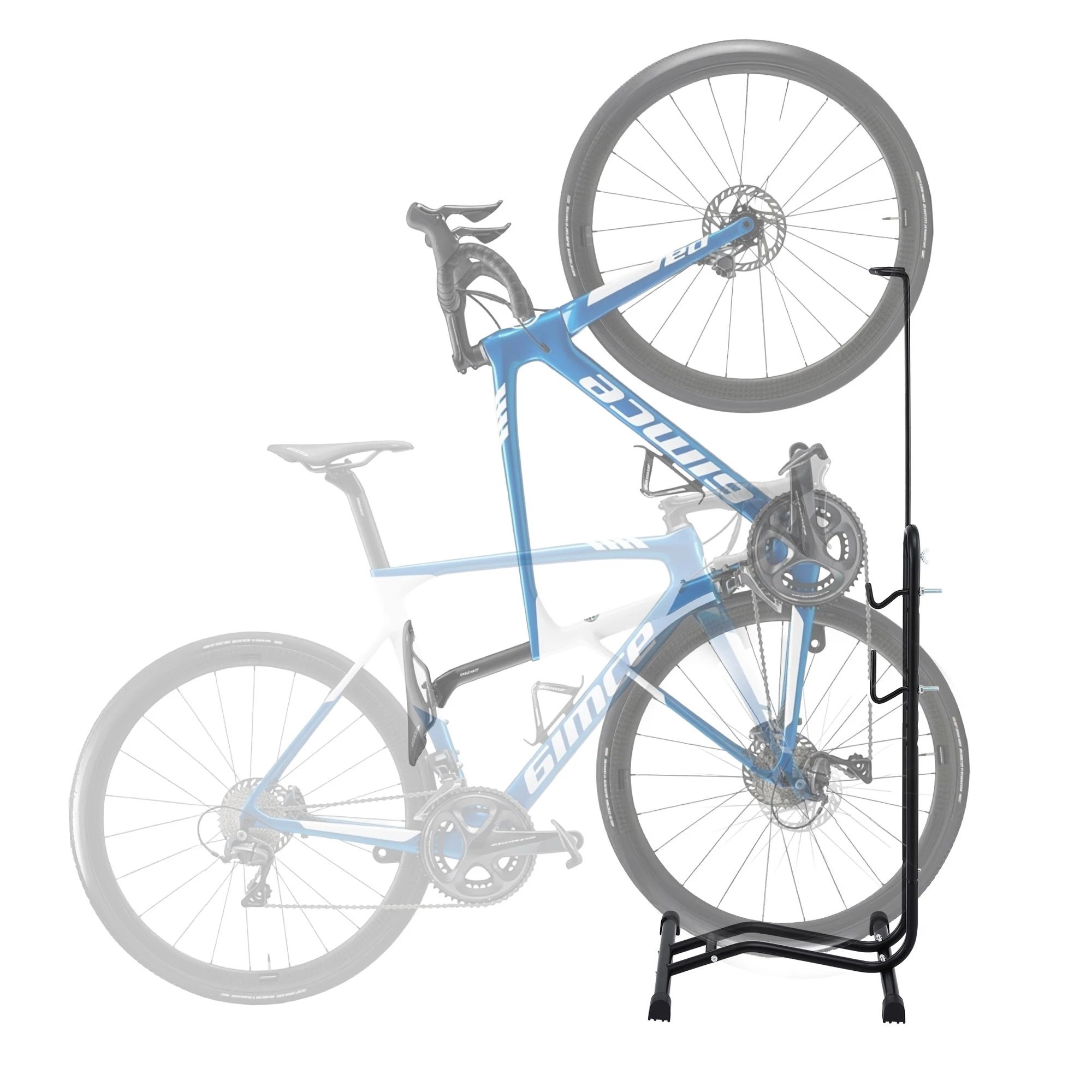 1 Weisshorn 4-in-1 Bike Parking Stand Vertical Floor Storage Rack for 24"-27.5" Bicycles - Black, 1 of 4