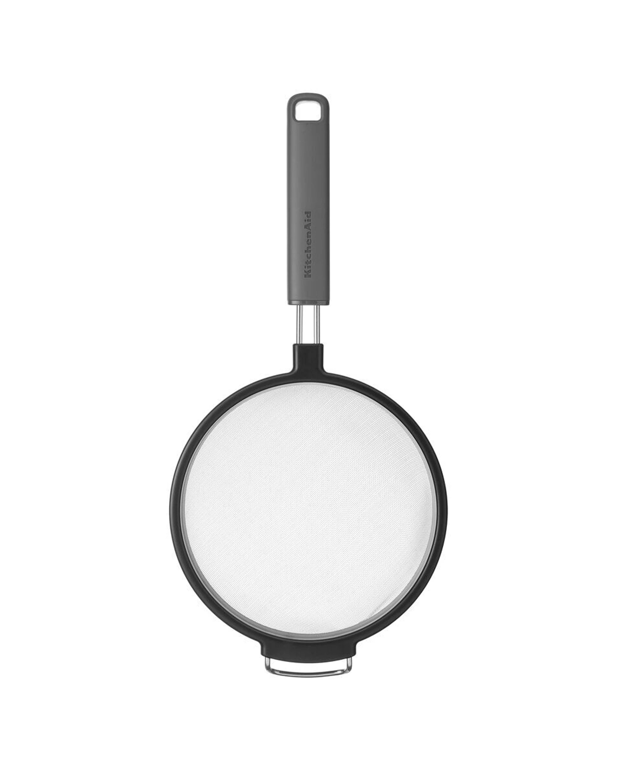 3 KitchenAid 2PK Classic Wire Mesh Sieve Strainer Cooking Utensil Ergonomic Handle - Charcoal, 3 of 6