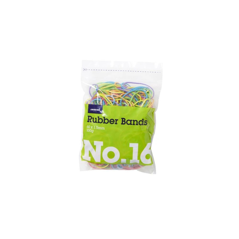 2 J.Burrows No.16 Rubber Bands 100g Assorted, 2 of 2