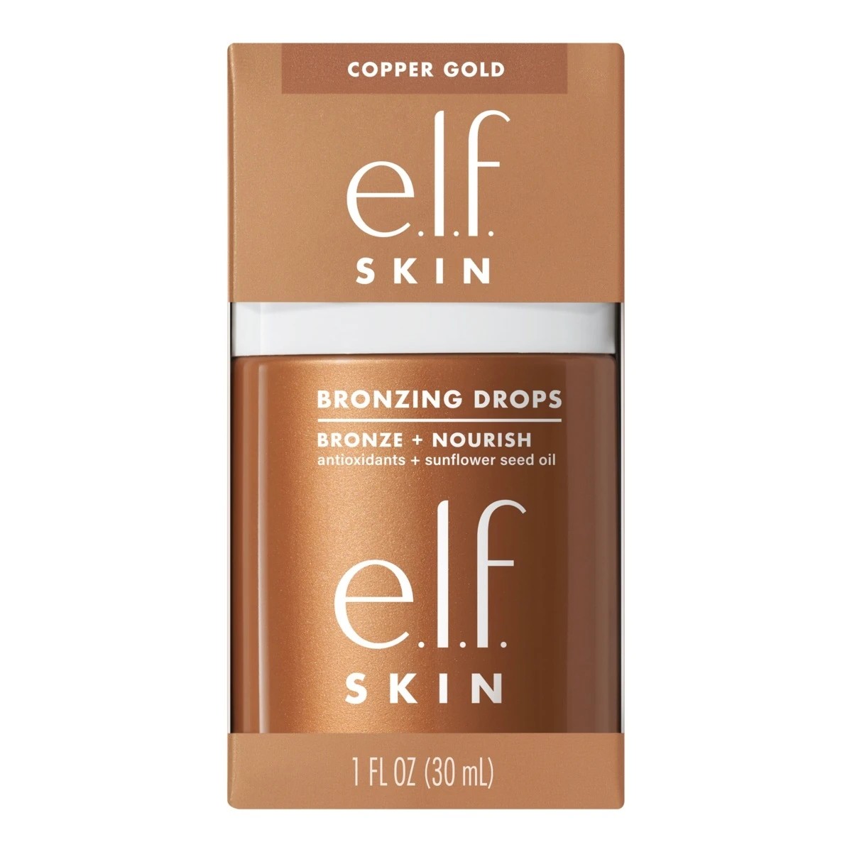 2 e.l.f. SKIN Bronzing Drops - Copper Gold, Vitamin E and Sunflower Seed Oil, 2 of 7