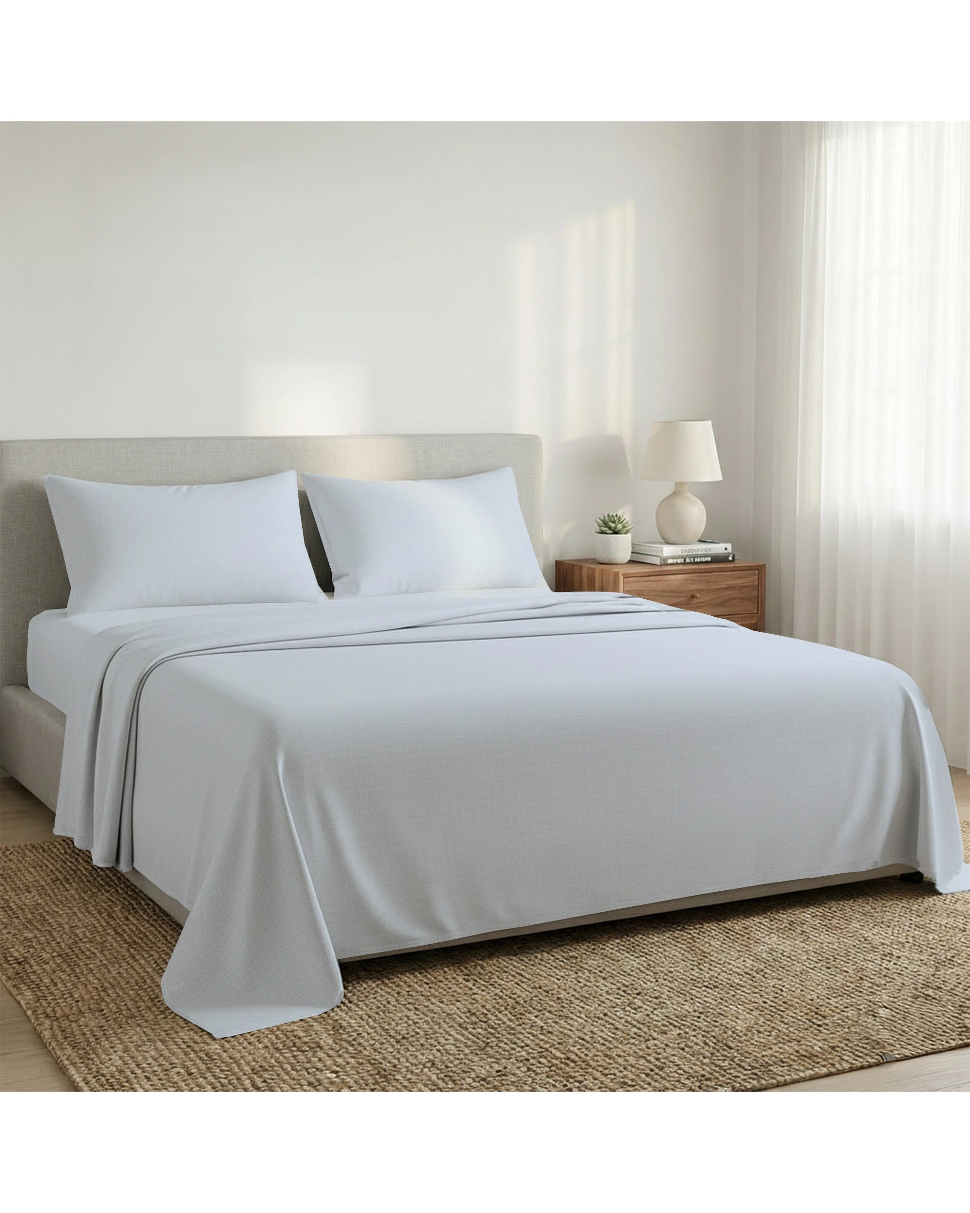 8 Laura Hill 1000 Thread Count Cotton Double Bed Sheet Set 4 Piece Soft Feel Microfibre Blend, 8 of 9