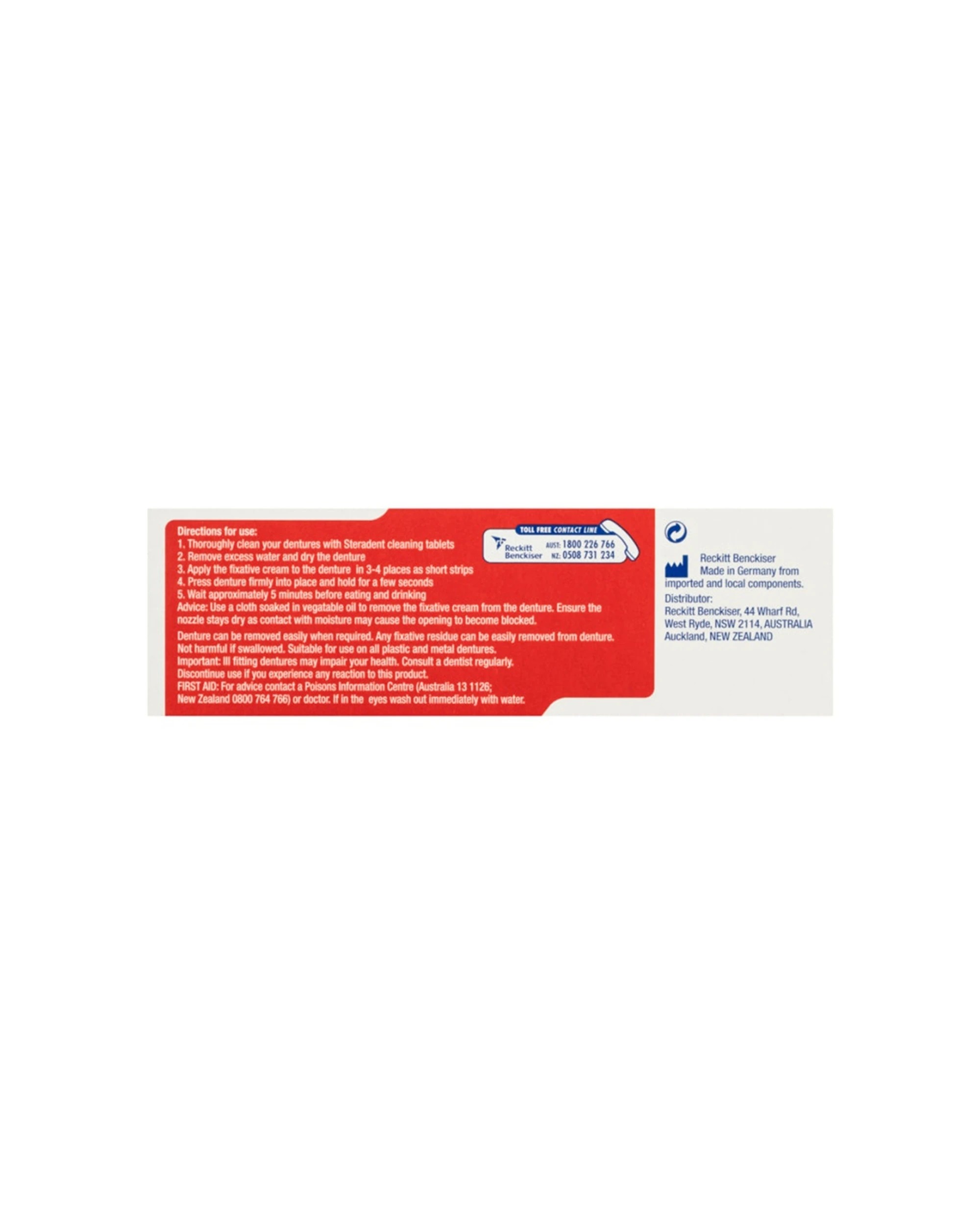 3 Steradent Ultra 3 Denture Fixative Cream 40g - White, 3 of 7