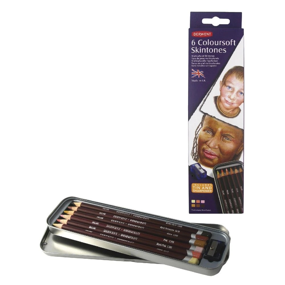 3 Derwent Coloursoft Skintones Pencils 6 Pack, 3 of 4