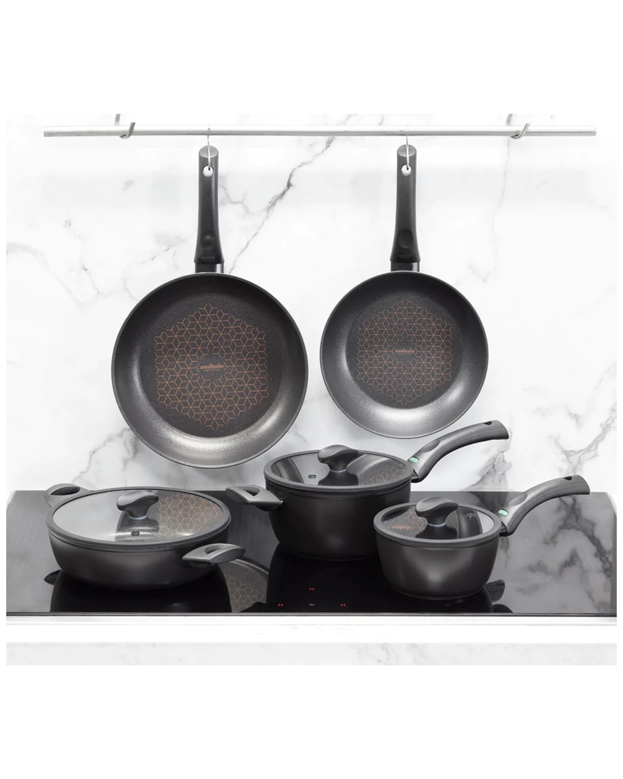 2 Essteele Per Salute Open French Skillet 24cm Diamond-Reinforced Nonstick - Black, 2 of 7