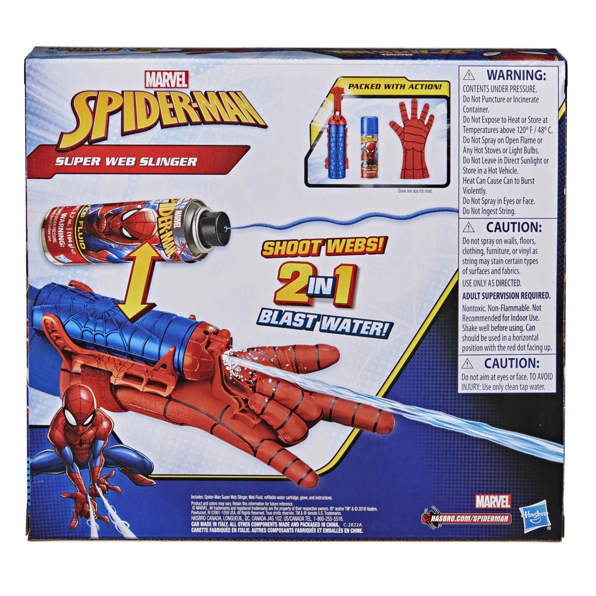 3 Marvel Spider-Man Super Web Slinger Glove With Water Cartridge & Spidey Shot Web Fluid, 3 of 3