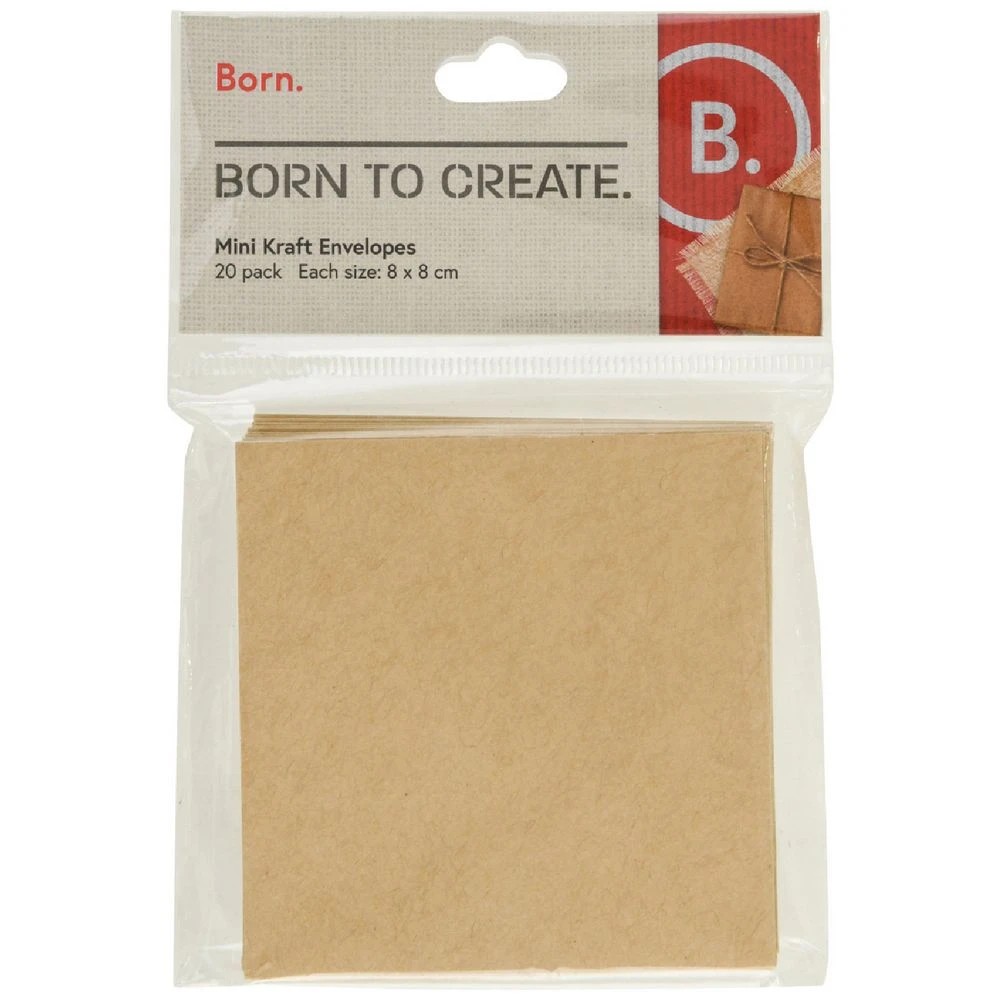 1 Born Mini Kraft Envelopes 20 Pack, 1 of 2