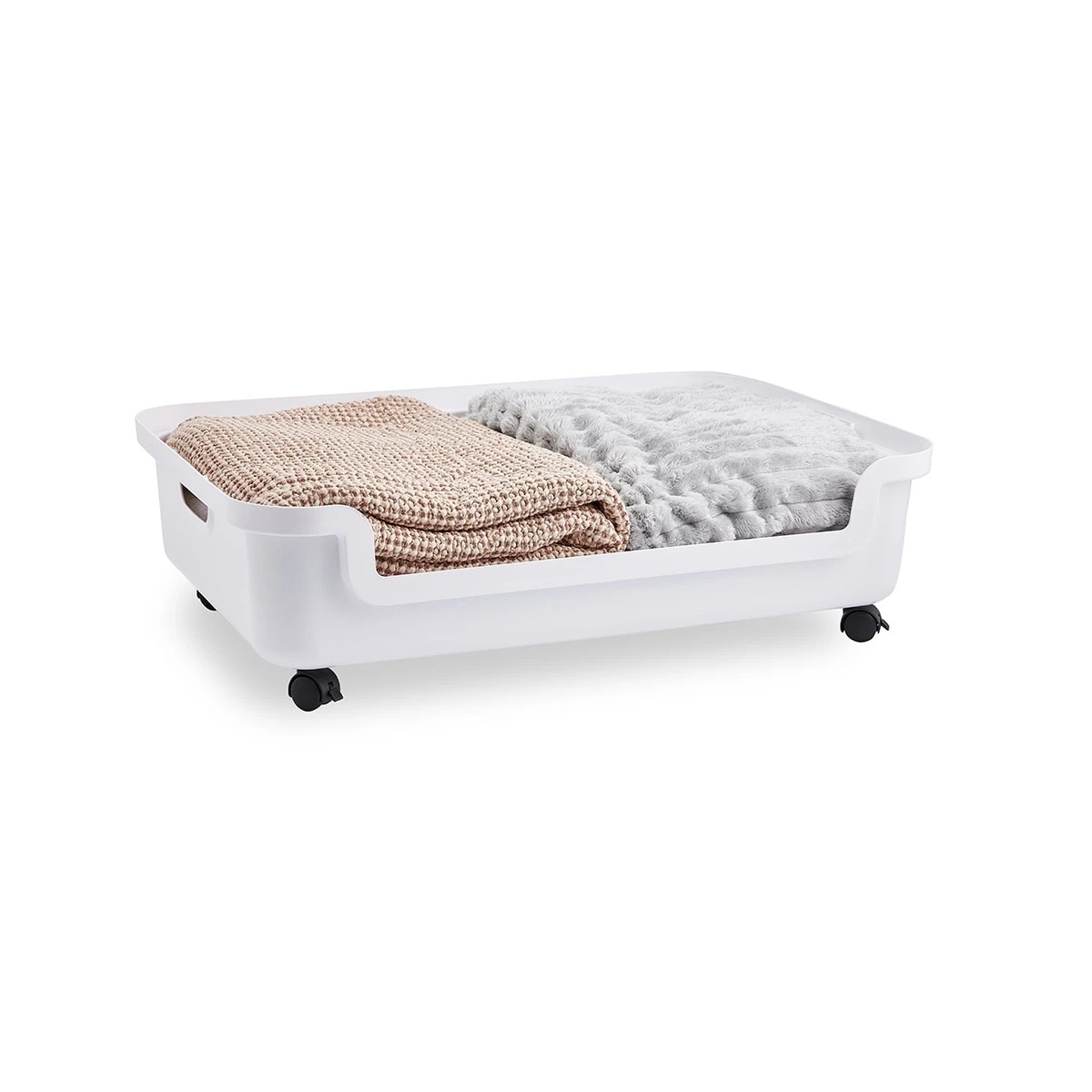 3 Underbed Storage Tub with Wheels - Medium, White, 3 of 5