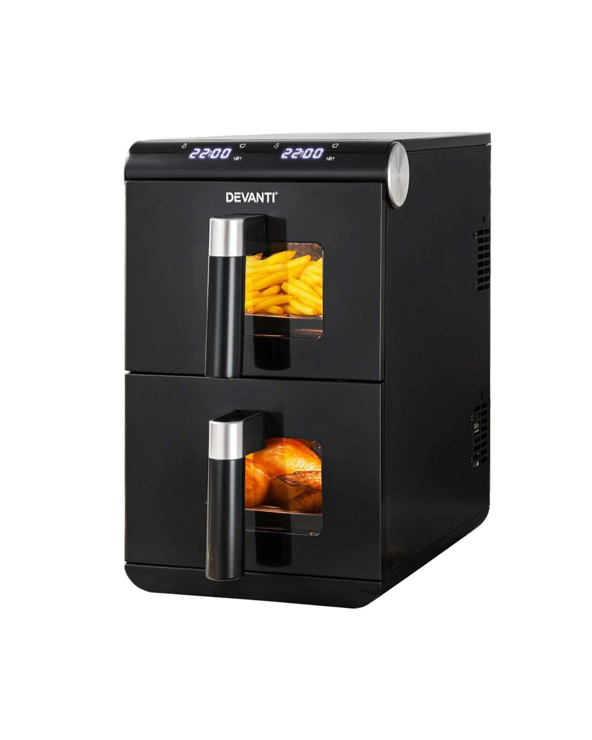 1 Devanti Air Fryer Oven 11l Dual Zone Fryers
 - Black, 1 of 3