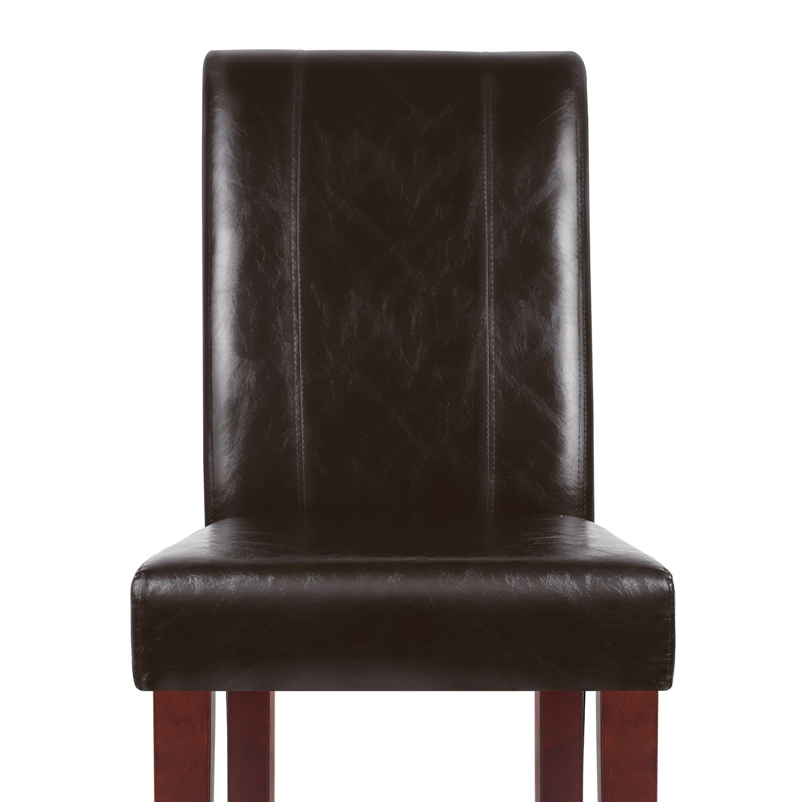 5 Alfordson 4x Dining Chairs Cafe Kitchen High-Back Chair Glossy PU Leather - Brown, 5 of 10