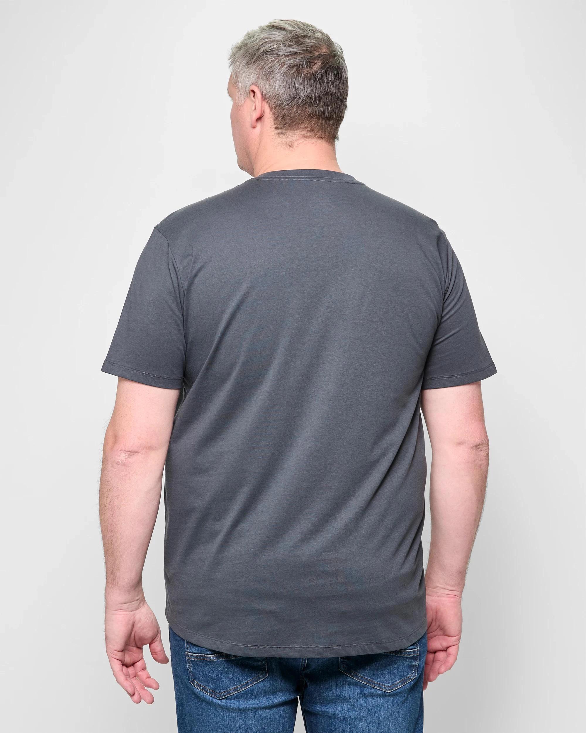 4 Target Man Plus Plus Size Australian Cotton Crew T-Shirt DARK GREY, 4 of 5