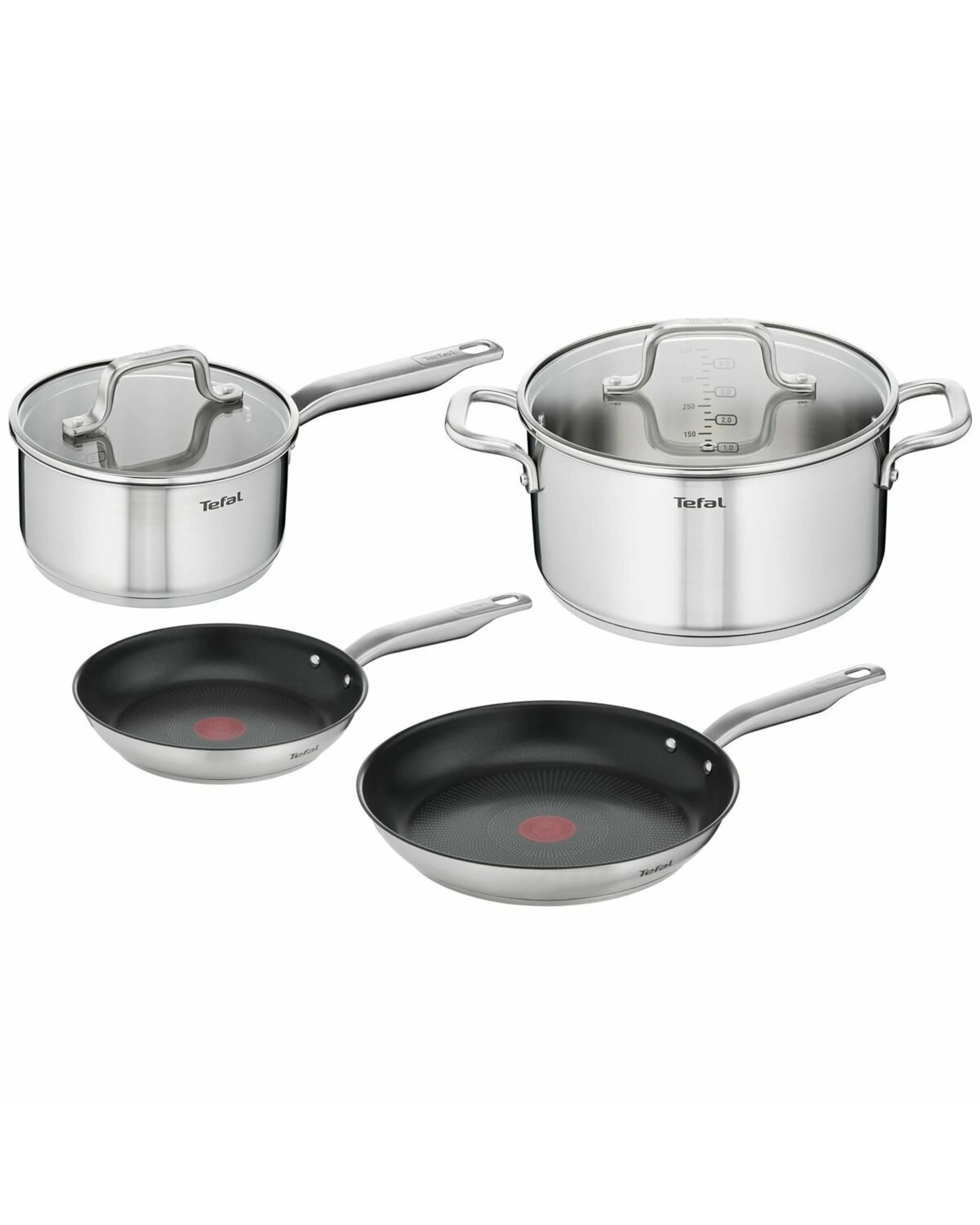 1 Tefal Virtuoso Stainless Steel Pan 4 Piece Cookware Set, 1 of 5
