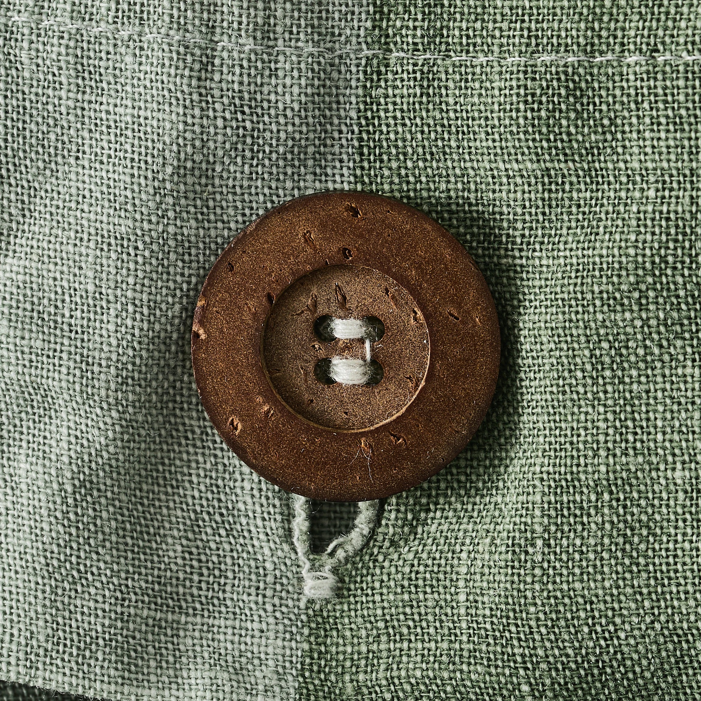 5 Stripe Linen Cotton Quilt Cover Set - King Bed, Green, 5 of 7