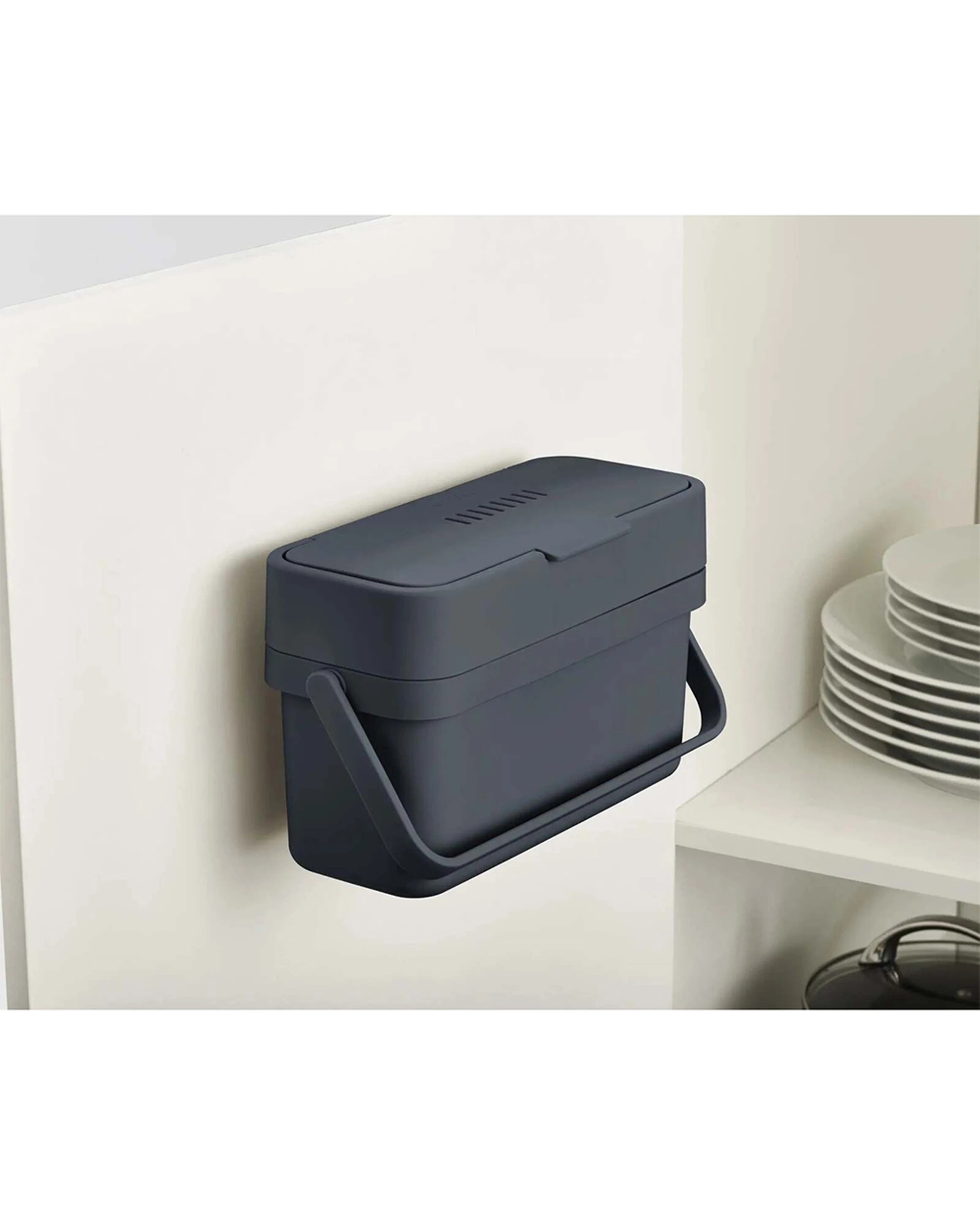 3 Joseph Joseph Compo 4L Food Waste Caddy Wide Aperture Adjustable Air Vent Graphite - Grey, 3 of 6