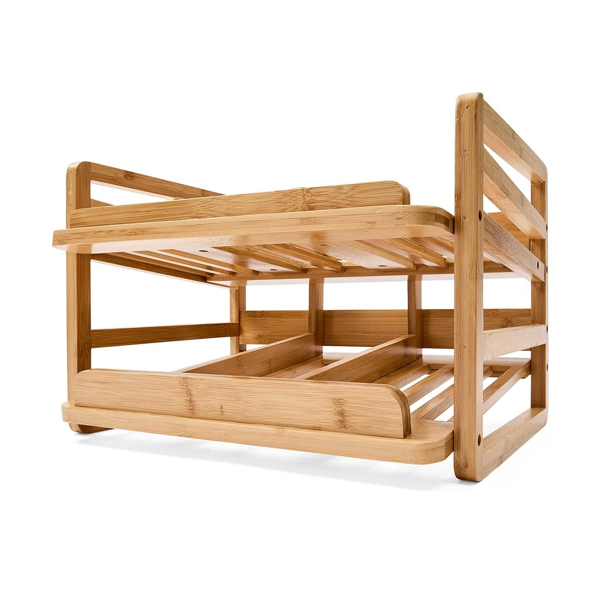 2 Bamboo 2 Tier Can Storage Shelf, 2 of 8