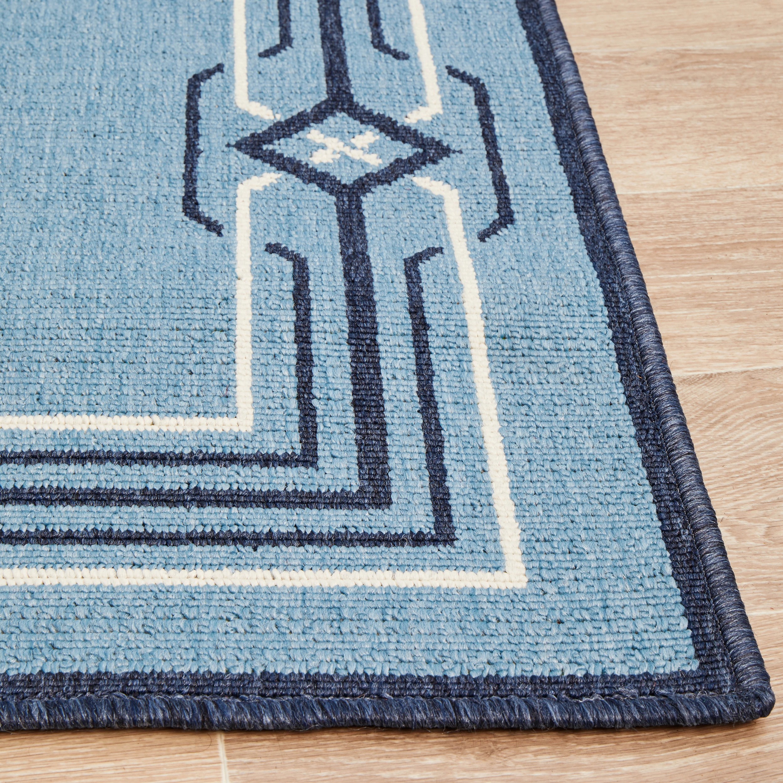 6 Common Ground Rugs Coastline 6666 160x110cm - Small Outdoor Rug - Blue, 6 of 8