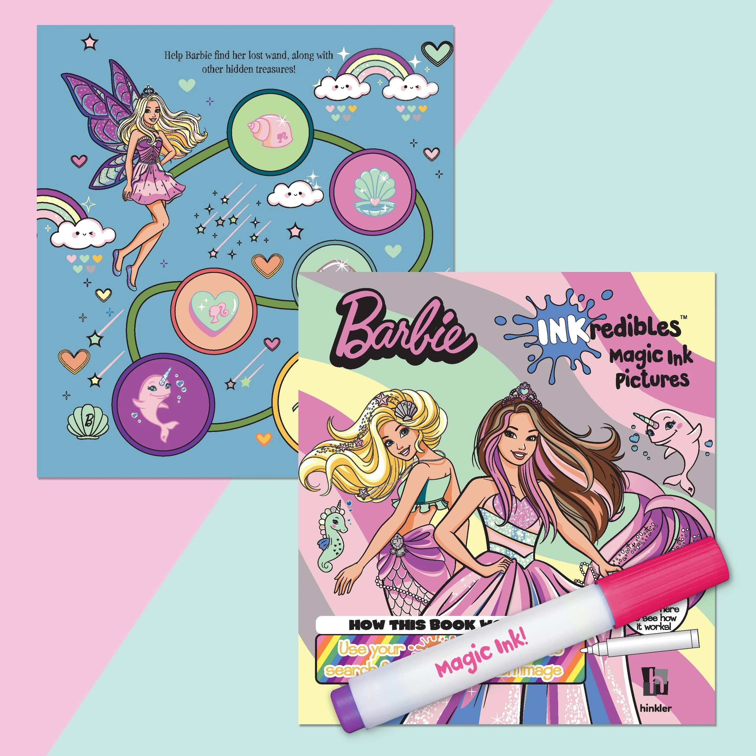 4 INKredibles Barbie Mess Free Magic Ink Pictures! - Book, 4 of 5