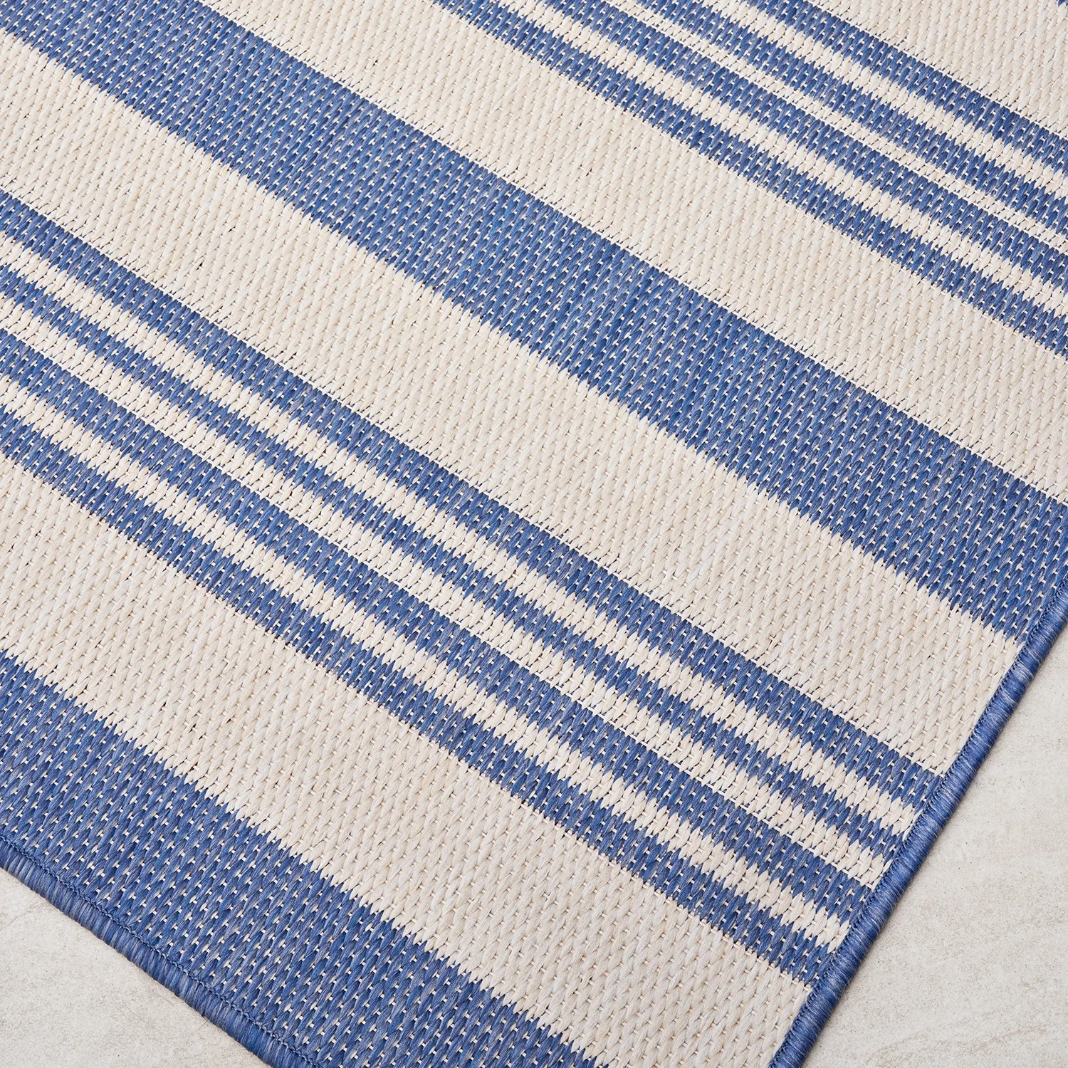3 Common Ground Rugs Portman Alvi 400x80cm - Large Runner Power Loomed Pet Friendly Outdoor Rug - Blue, 3 of 9