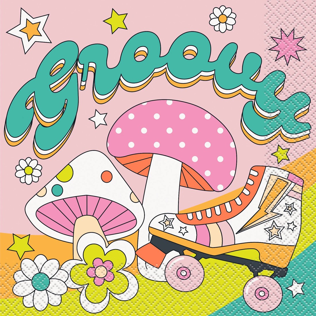 1 Unique Flower Power Large Paper Napkins / Serviettes (Pack of 16), 1 of 1