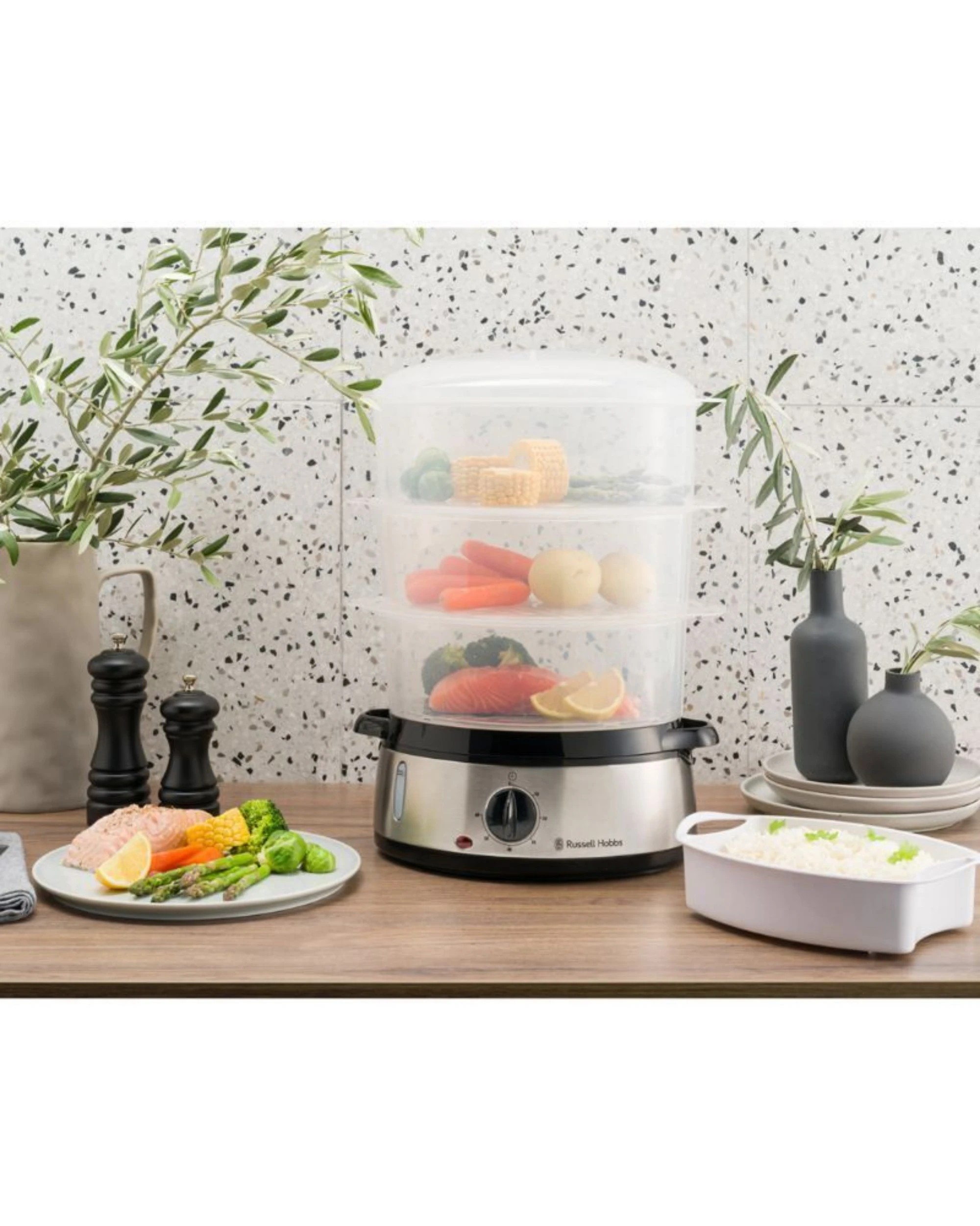 3 Russell Hobbs Cook at Home Food Steamer, 3 of 4